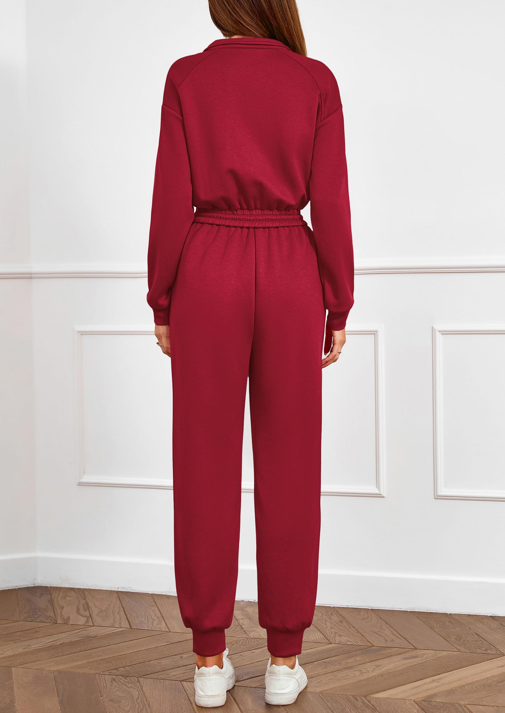 Long Sleeve Jumpsuits for Women Fall One Piece Travel Outfits