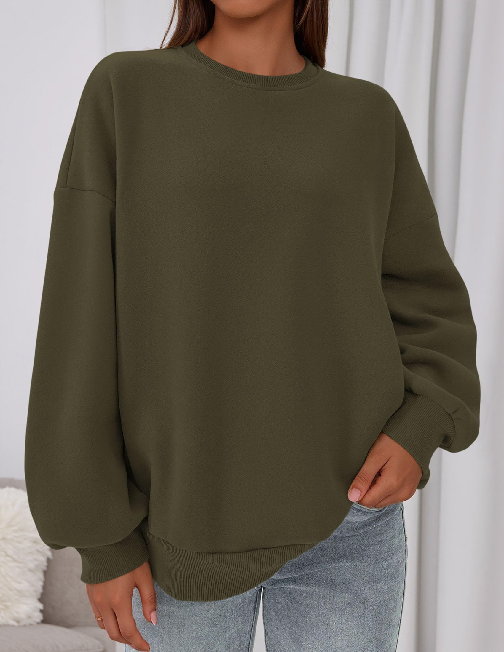 Womens Oversized Crewneck Sweatshirt 2026 Fall Outfits