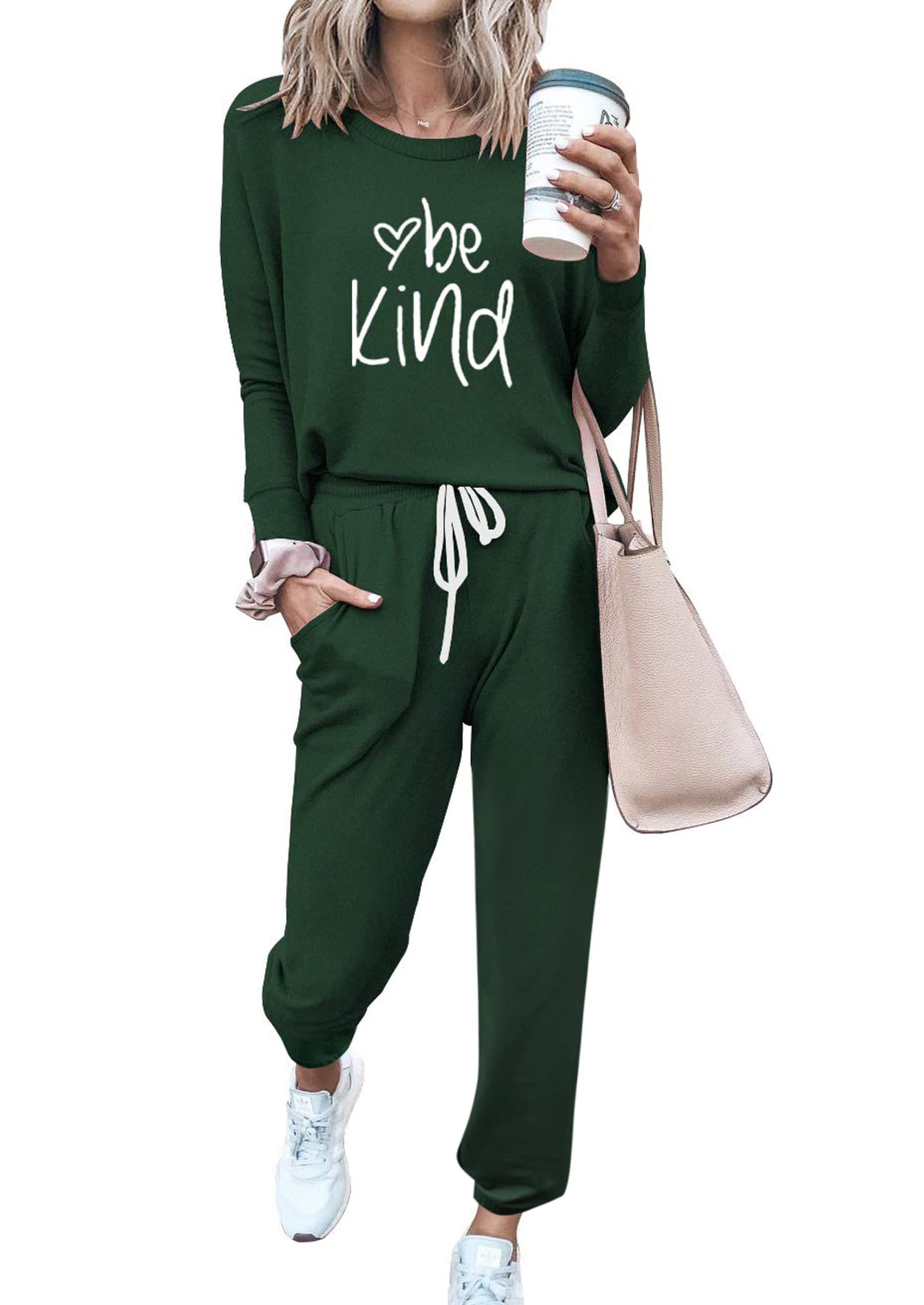 Airport Travel Outfit Women Fall 2 Piece Matching Lounge Sets