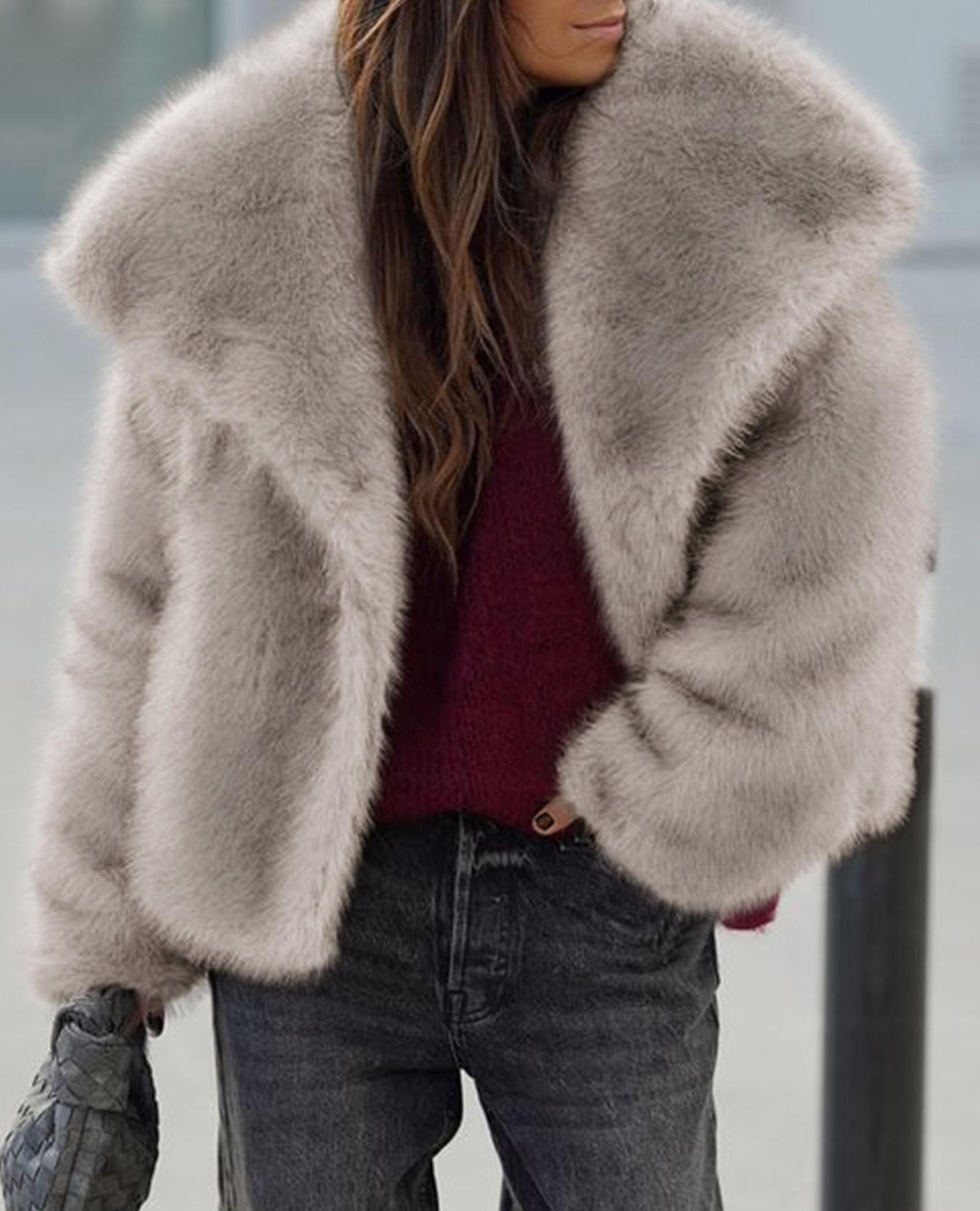 Womens Winter Coats Faux Fur Oversized Jackets