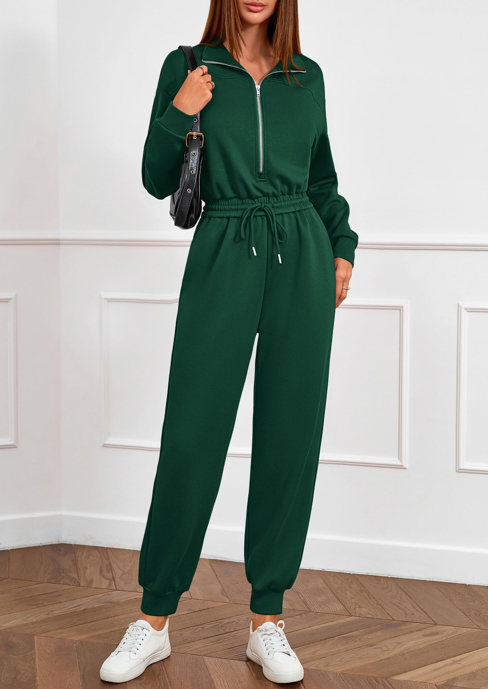 Long Sleeve Jumpsuits for Women Fall One Piece Travel Outfits
