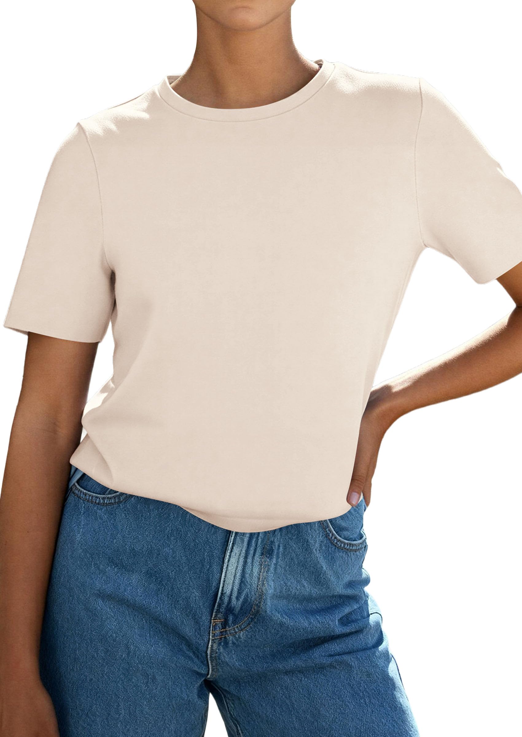 Women's Short Sleeve Cotton Tops Summer Casual T-Shirt 2026
