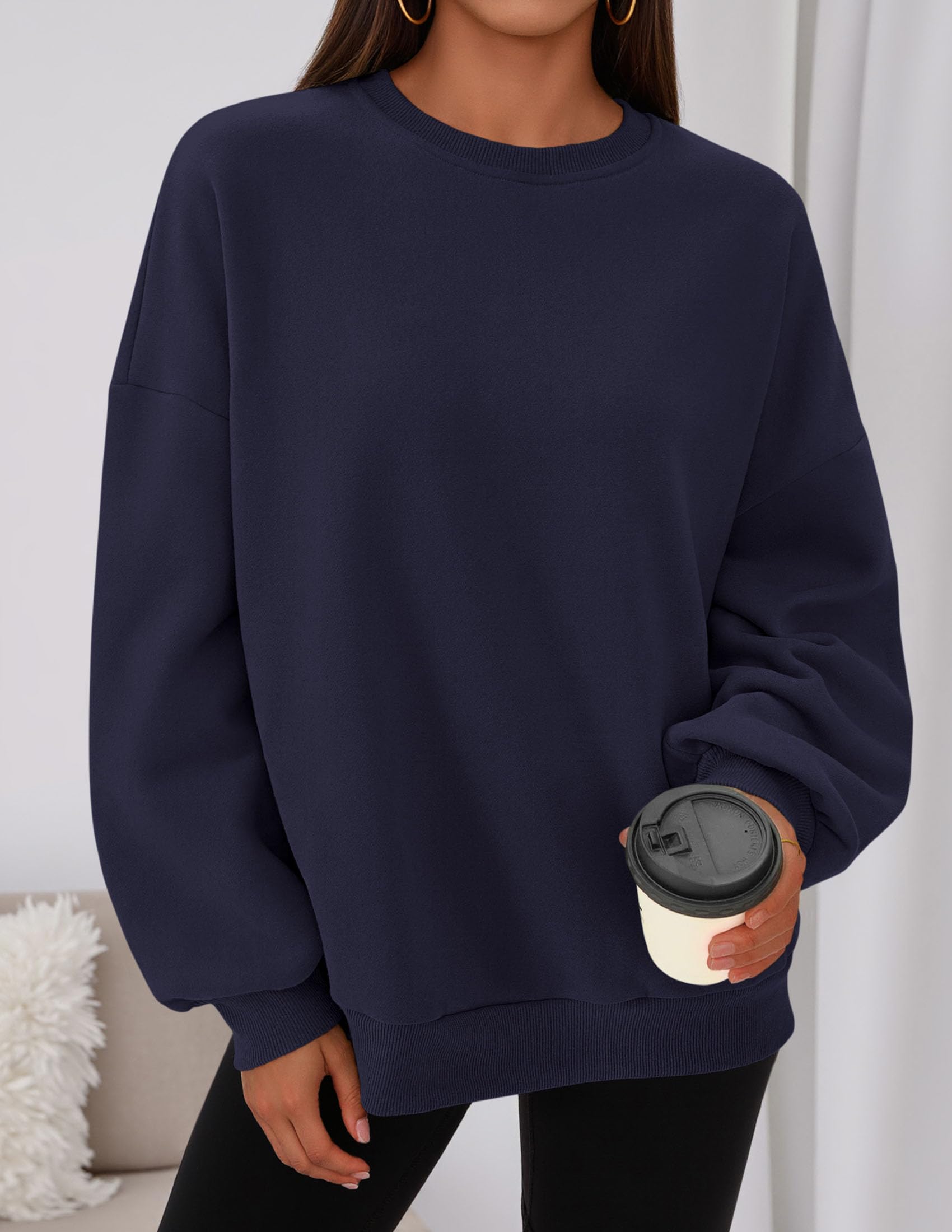 Womens Oversized Crewneck Sweatshirt 2026 Fall Outfits