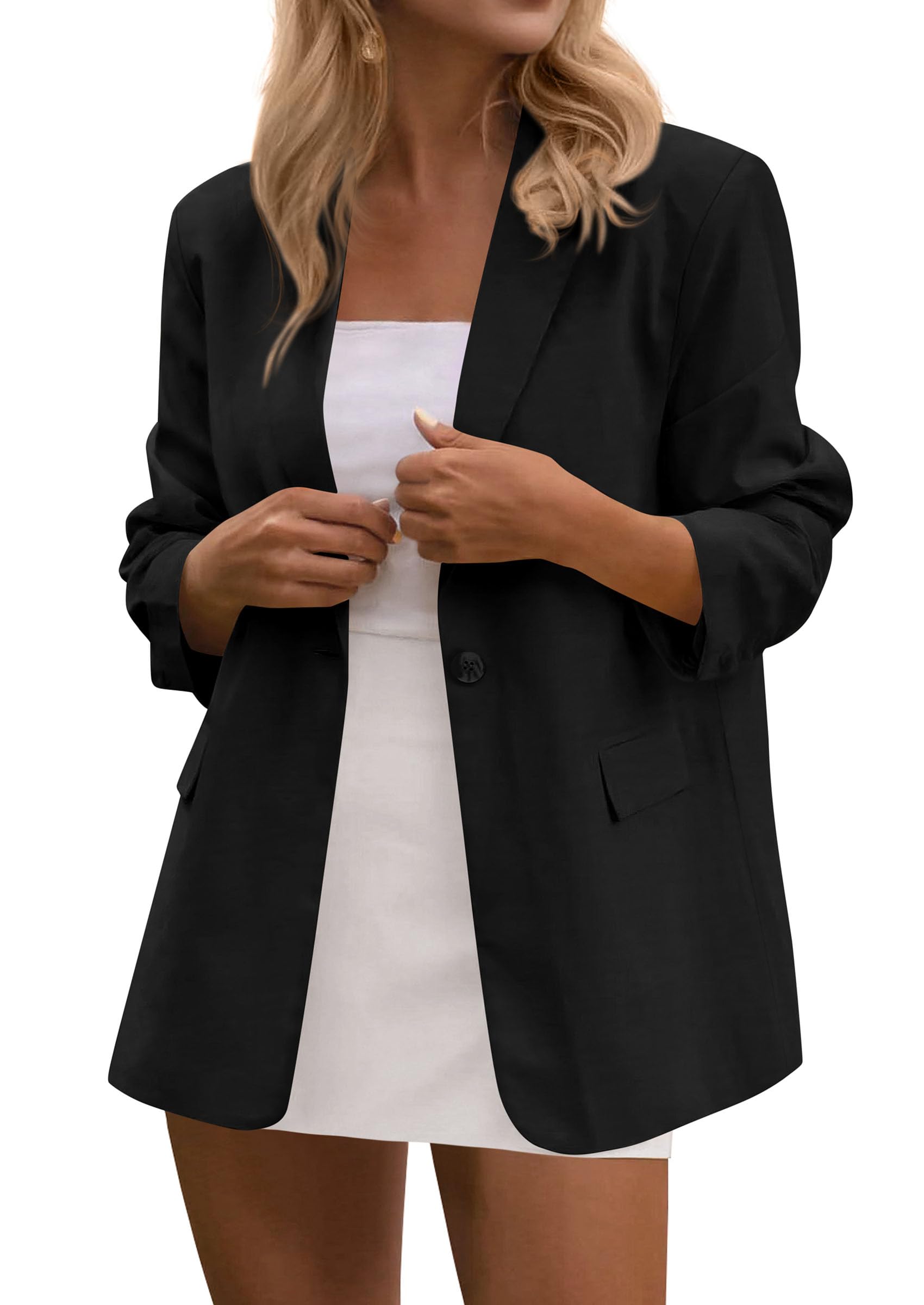 Blazers for Women Business Casual Outfits Black,S