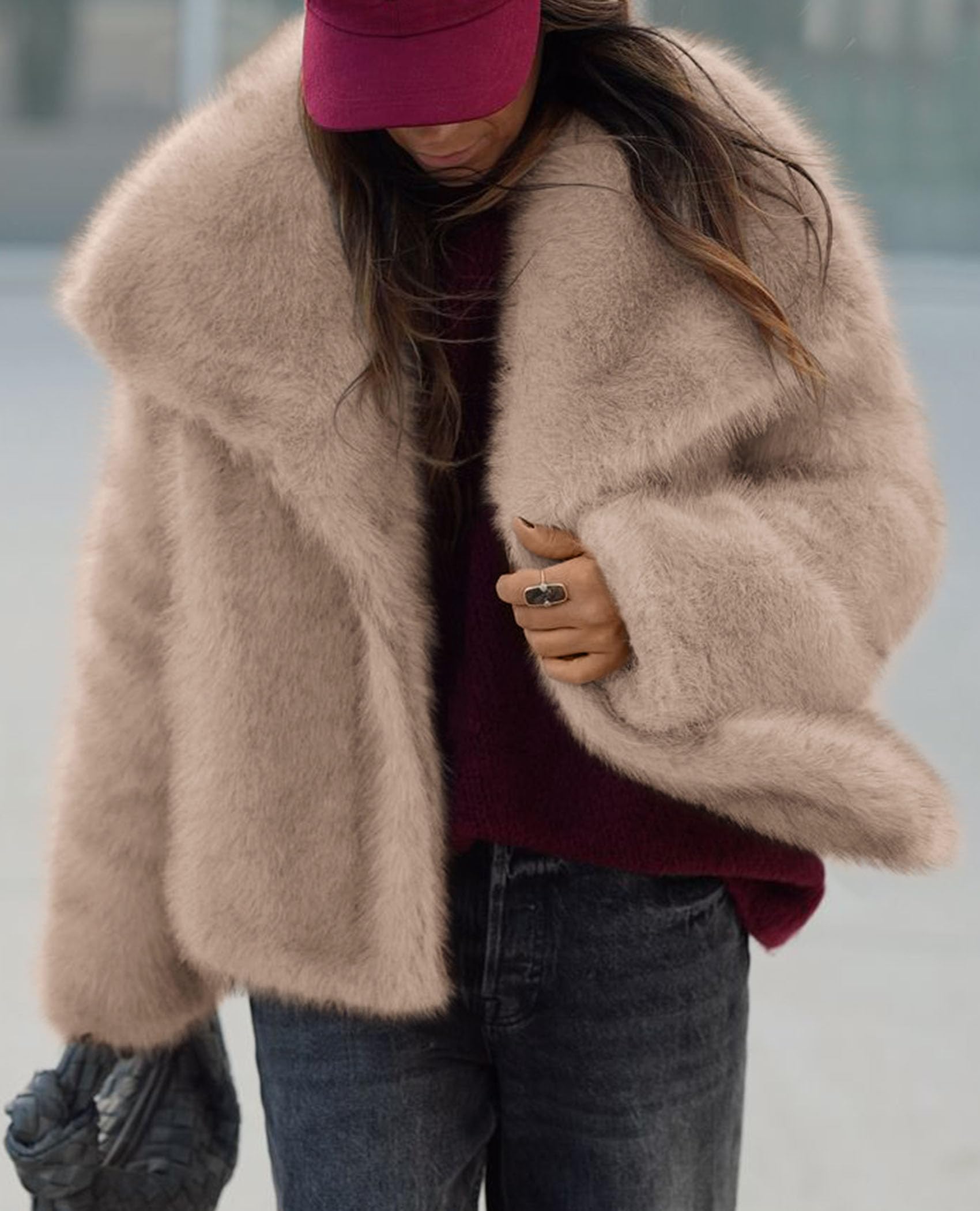 Womens Winter Coats Faux Fur Oversized Jackets