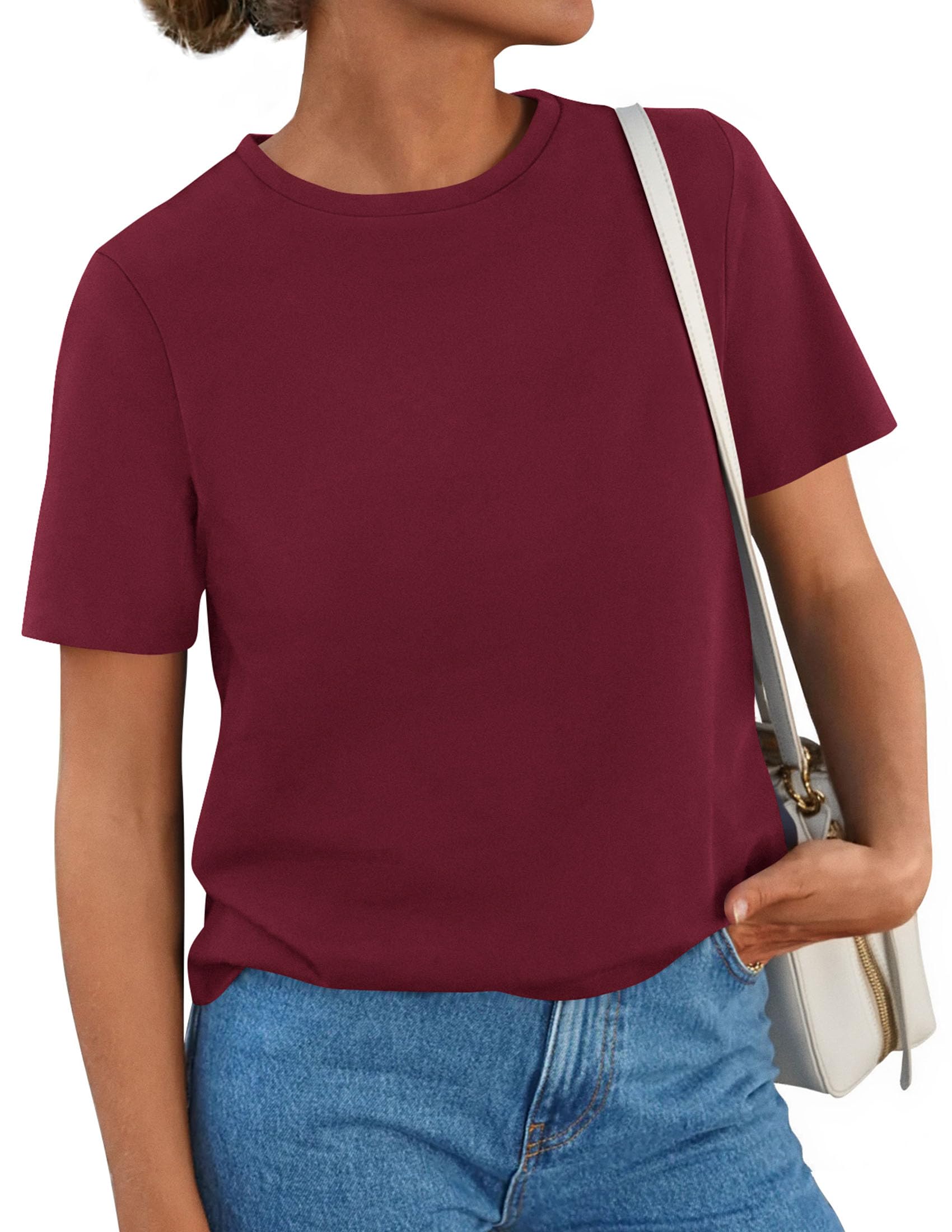 Women's Short Sleeve Cotton Tops Summer Casual T-Shirt 2026