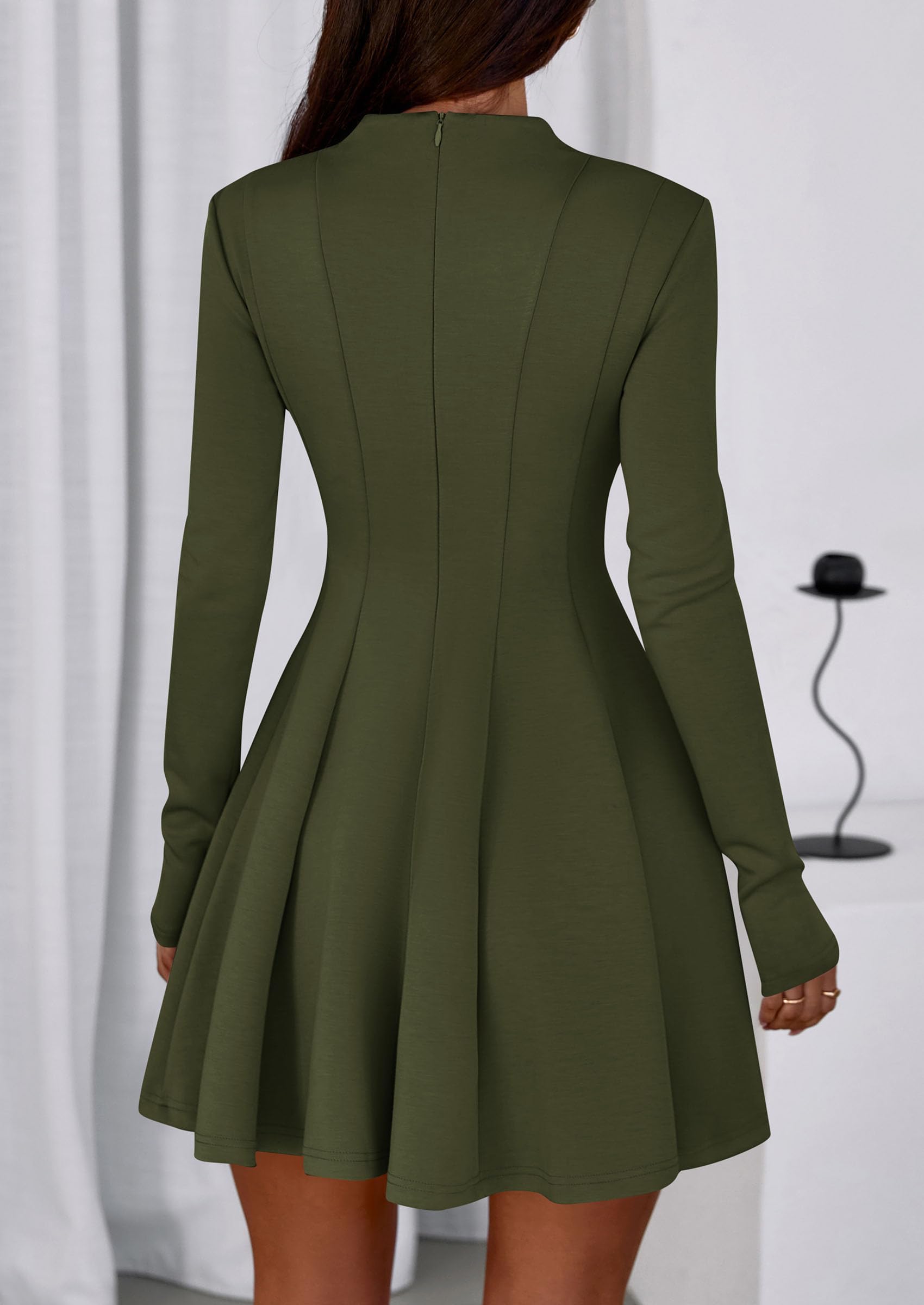 Fall Dresses for Women Long Sleeve Flowy Mini Homecoming Dress