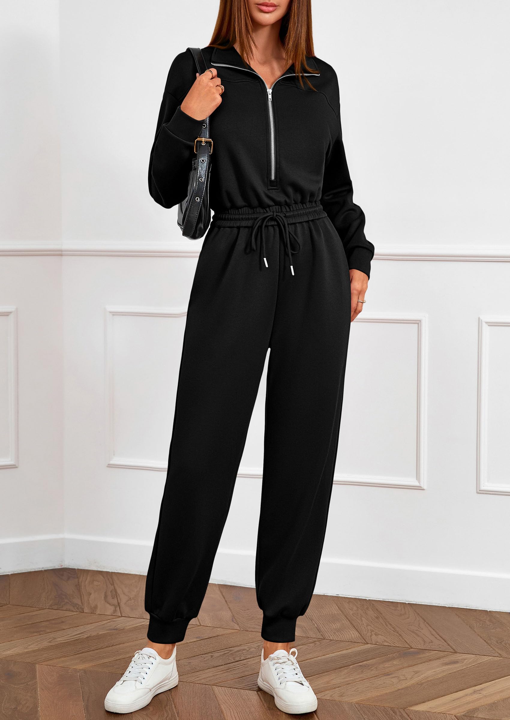 Long Sleeve Jumpsuits for Women Fall One Piece Travel Outfits