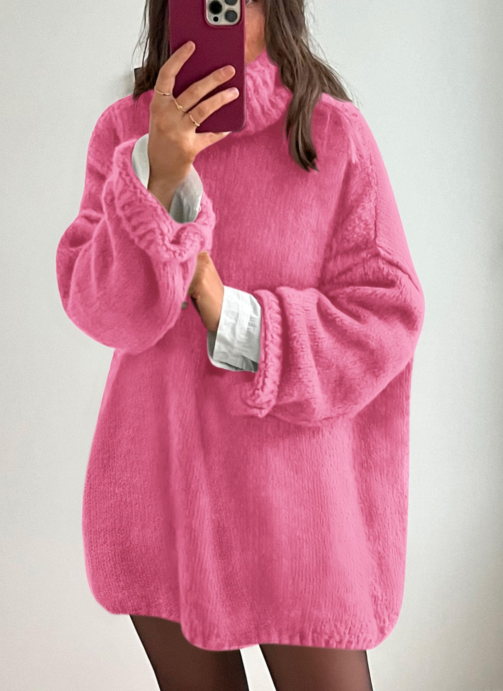 Women's Cozy Chunky Knit Oversized Fall Turtleneck Sweaters