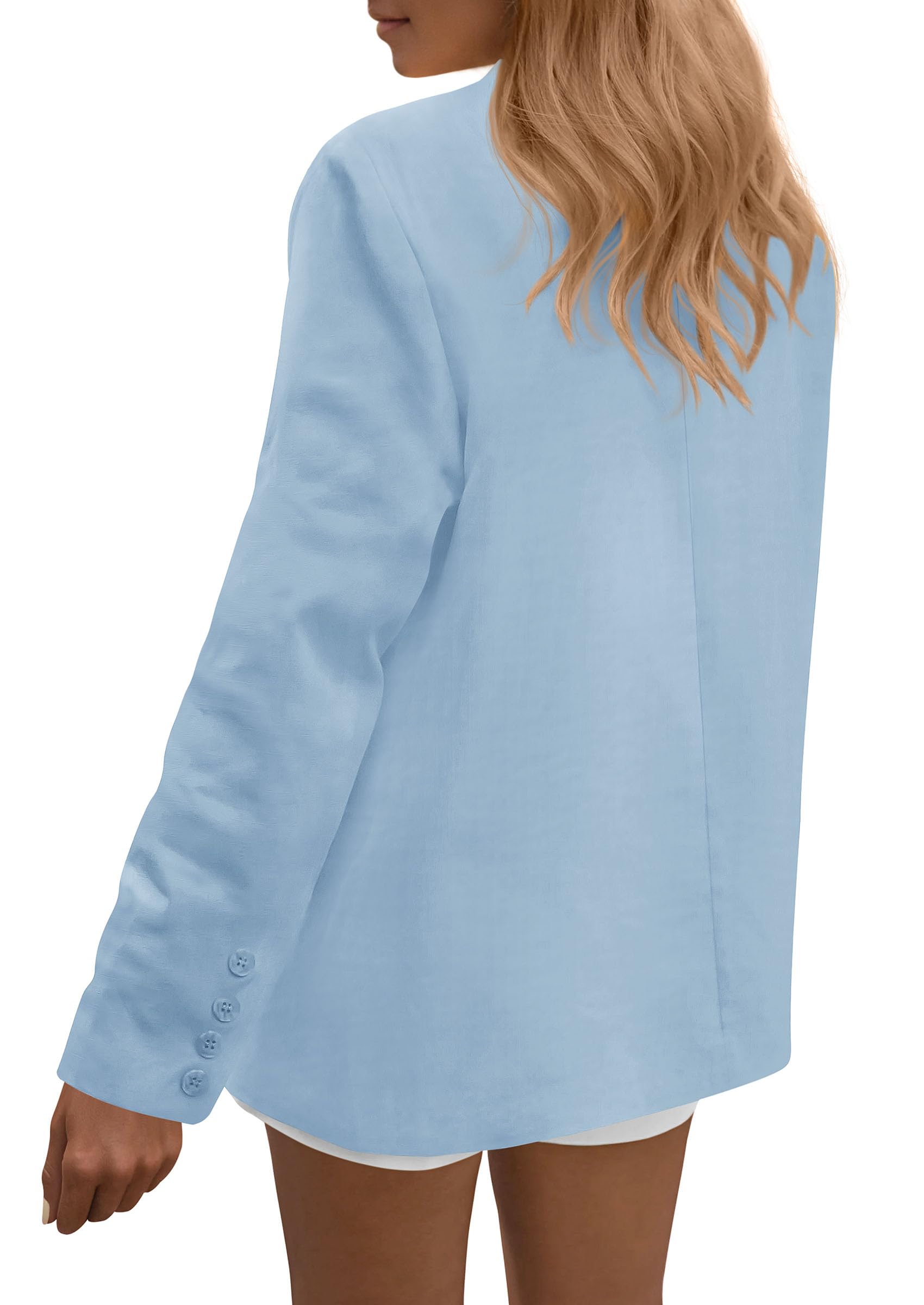 Blazers for Women Business Casual Outfits Light Blue,S