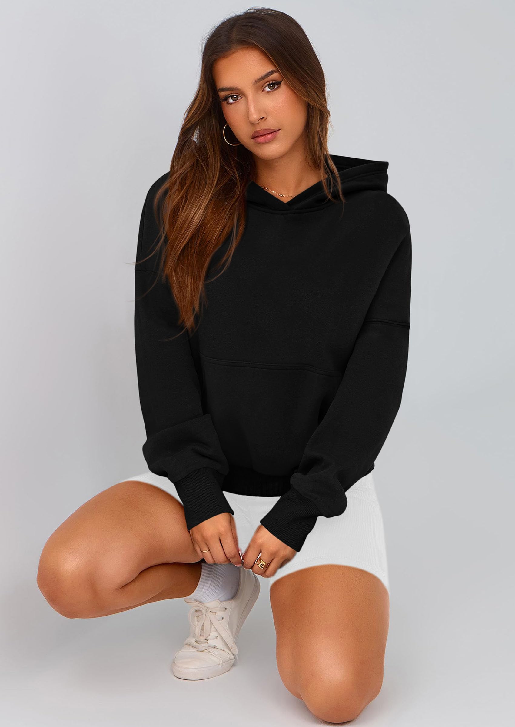 Women's Fall Half Zip Cropped Hoodie Sweatshirt