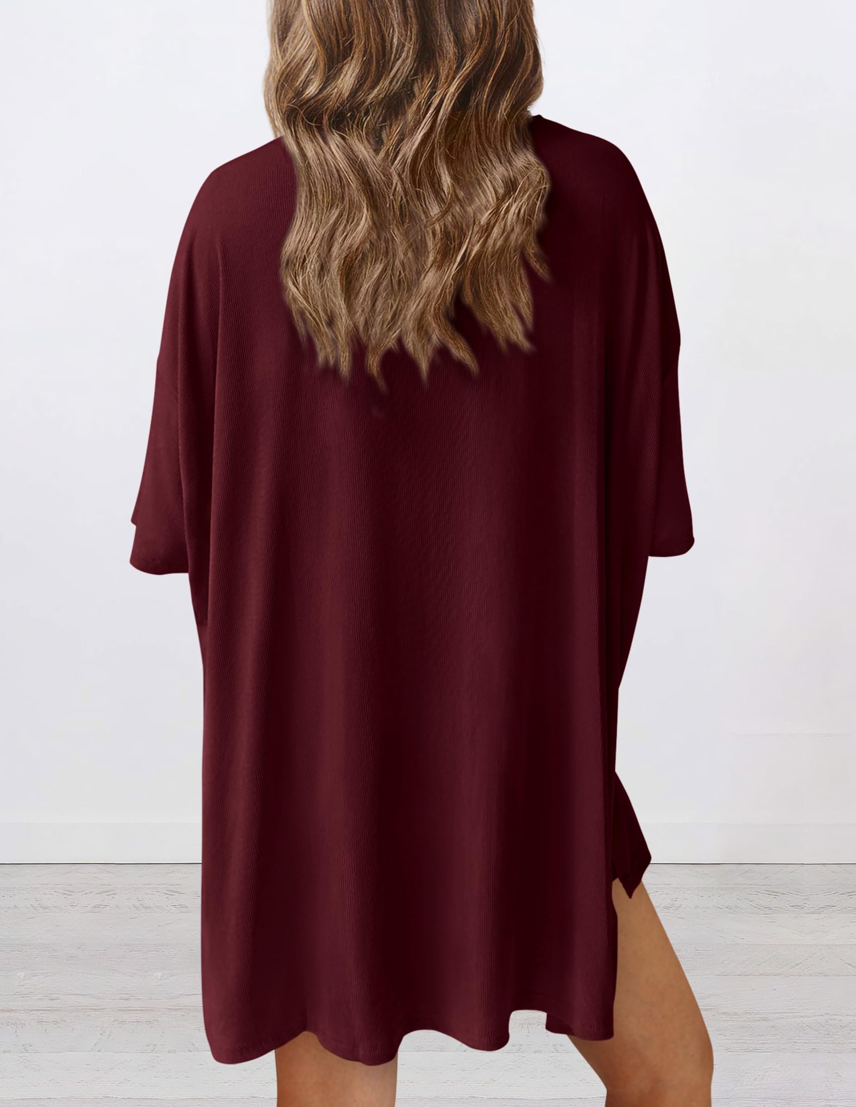 Women 2 Piece Lounge Set Airport Travel Outfit, Wine Red,S