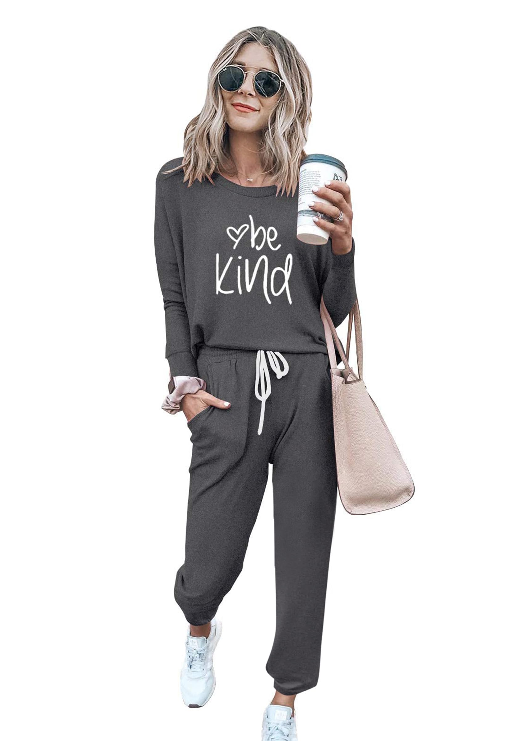 Airport Travel Outfit Women Fall 2 Piece Matching Lounge Sets