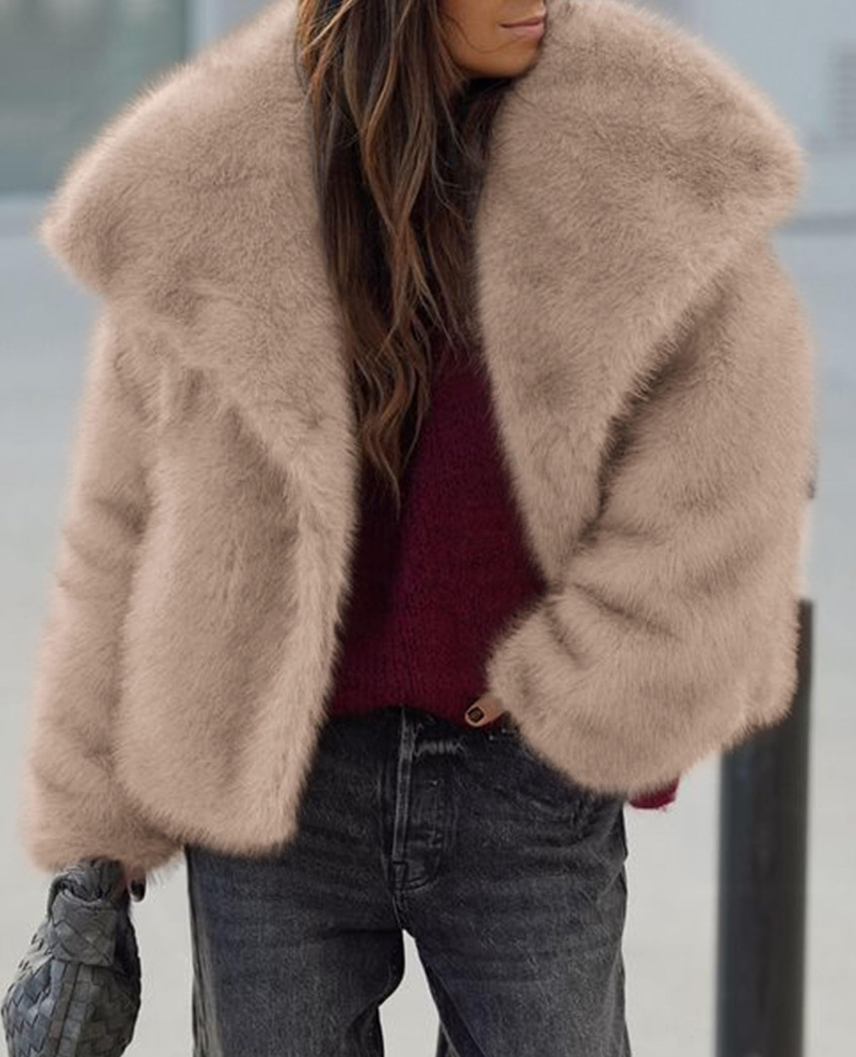 Womens Winter Coats Faux Fur Oversized Jackets