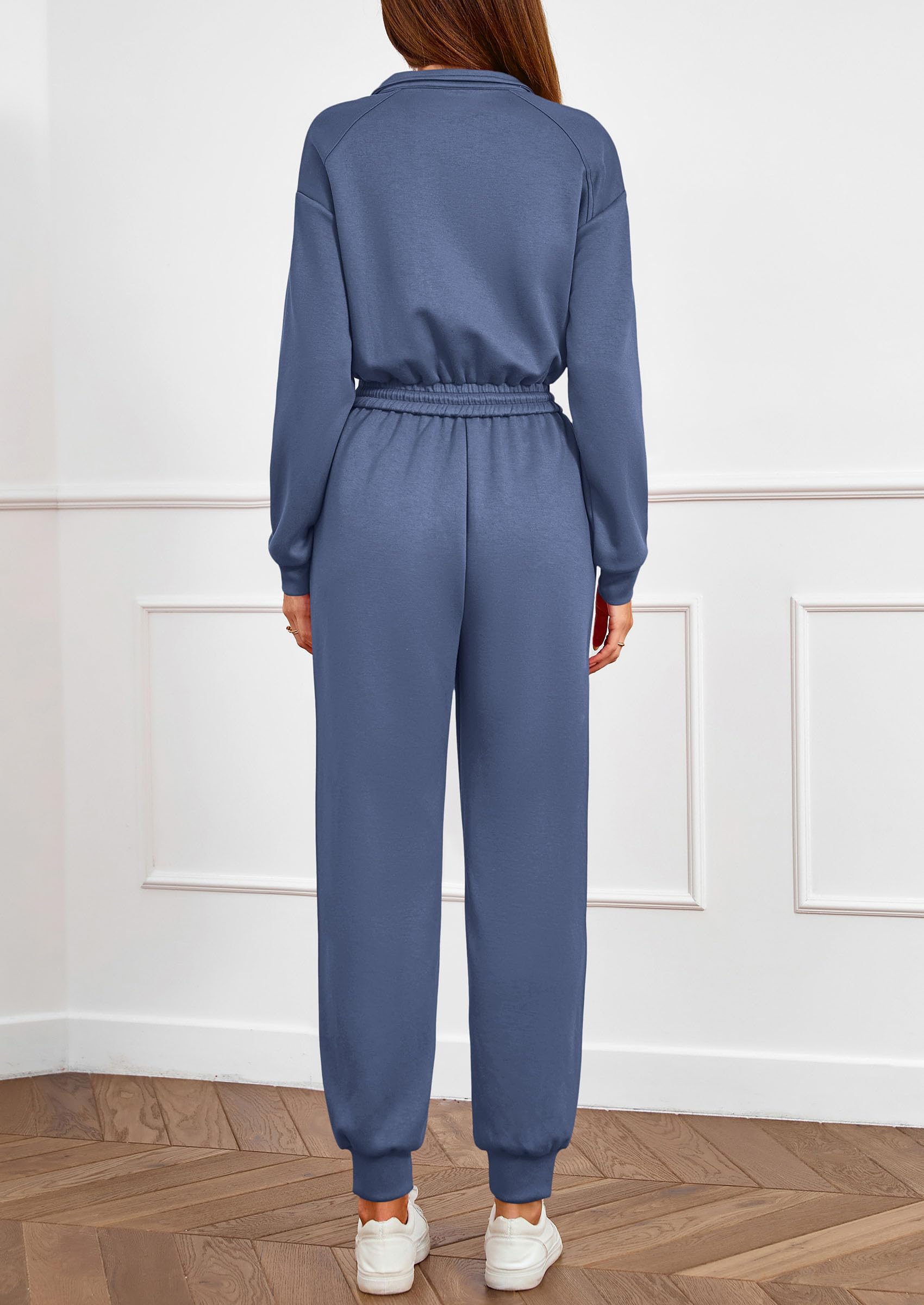 Long Sleeve Jumpsuits for Women Fall One Piece Travel Outfits