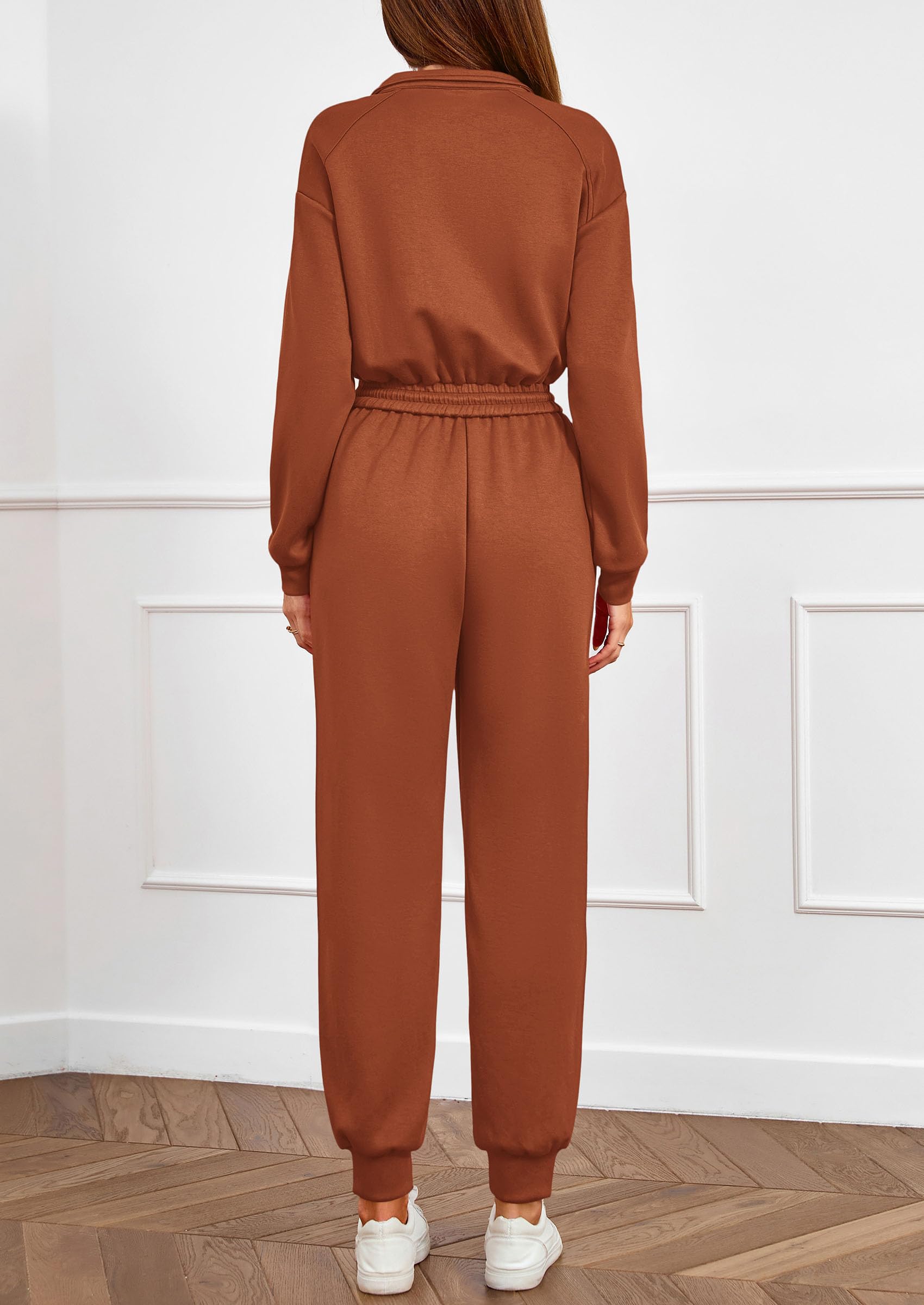 Long Sleeve Jumpsuits for Women Fall One Piece Travel Outfits