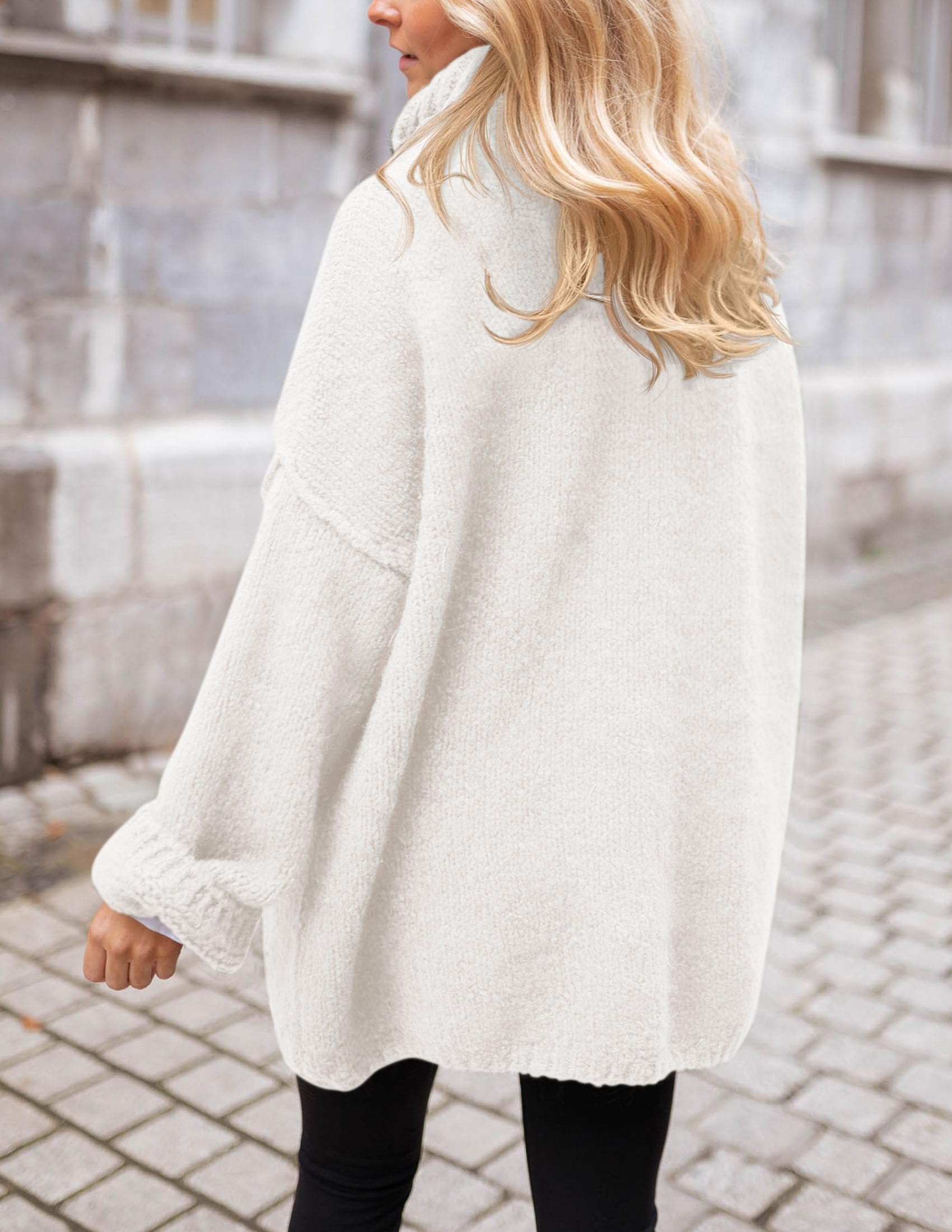 Women's Cozy Chunky Knit Oversized Fall Turtleneck Sweaters