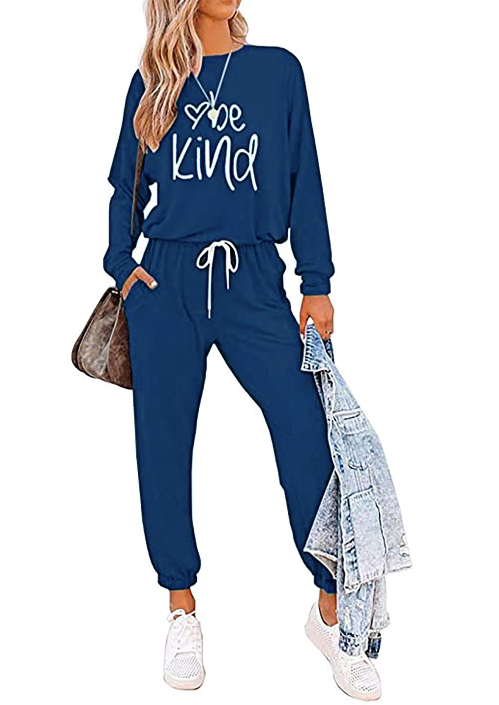 Airport Travel Outfit Women Fall 2 Piece Matching Lounge Sets
