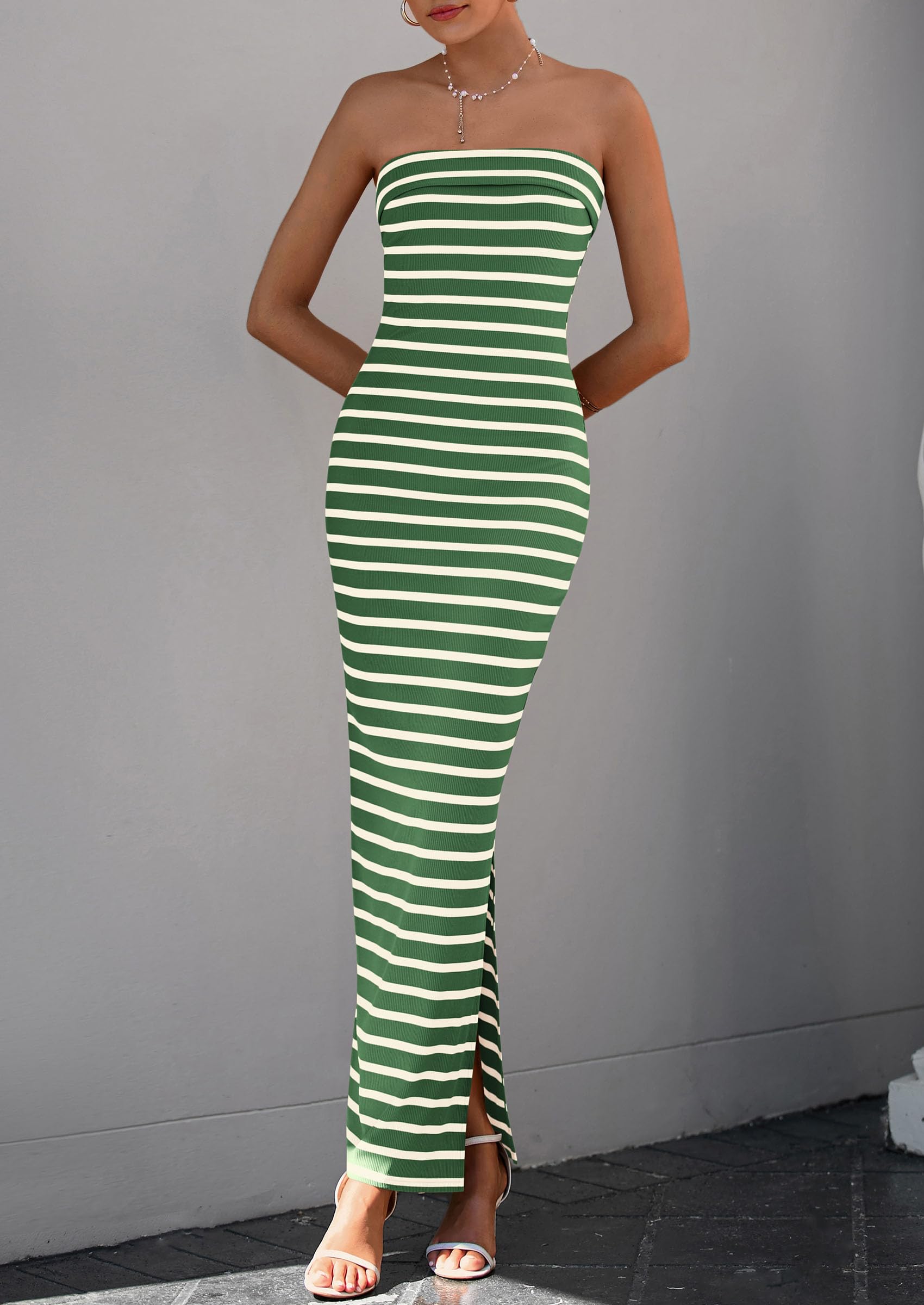 Women's Summer Strapless Cocktail Maxi Dresses