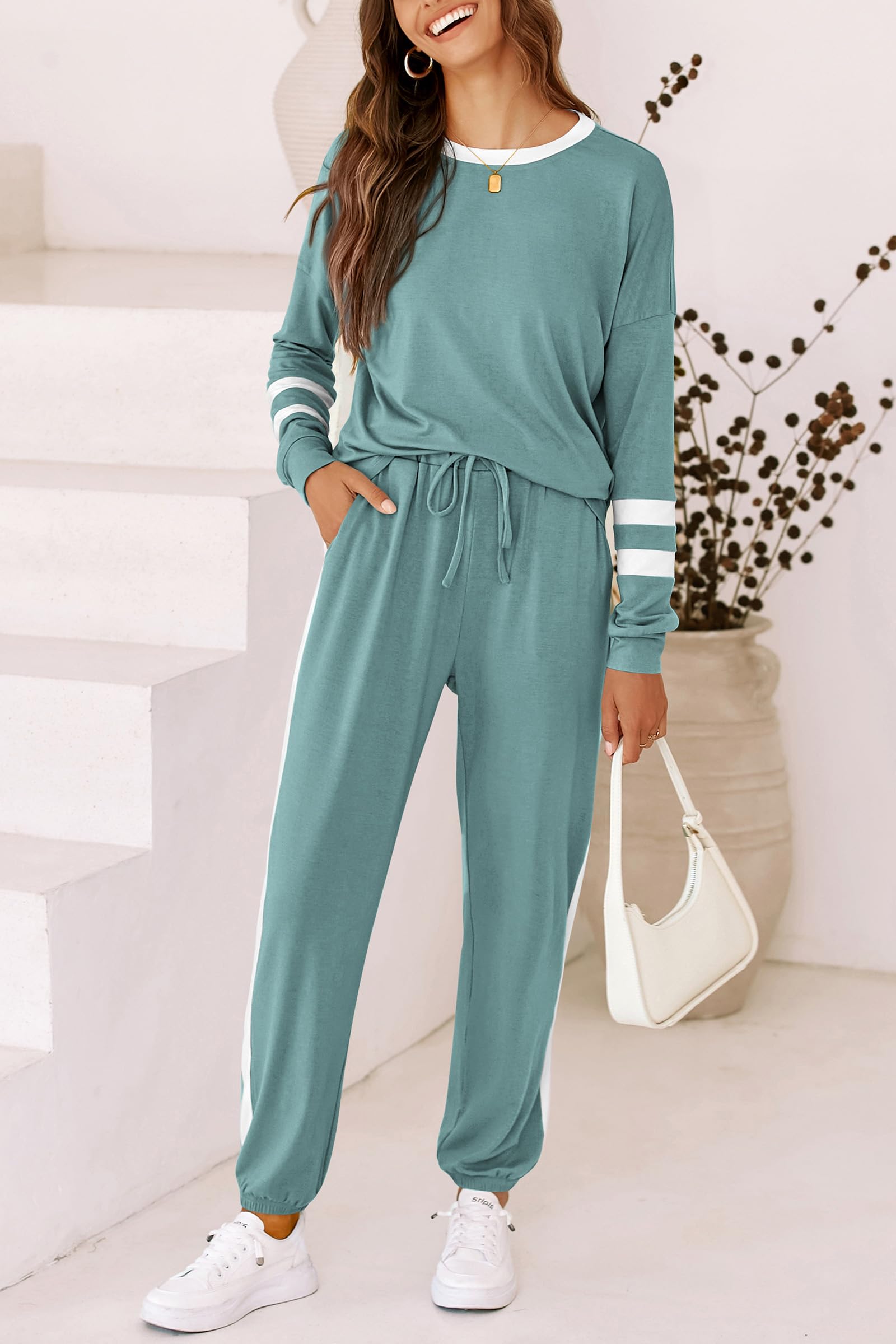 Airport Travel Outfit Women Fall 2 Piece Matching Lounge Sets