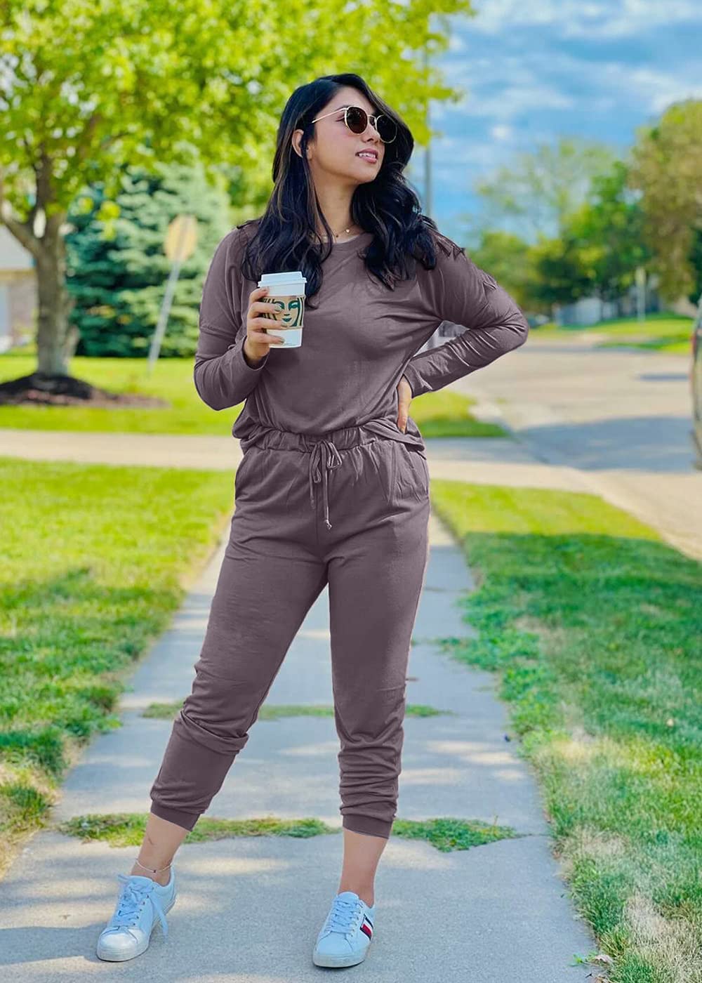 Airport Travel Outfit Women Fall 2 Piece Matching Lounge Sets