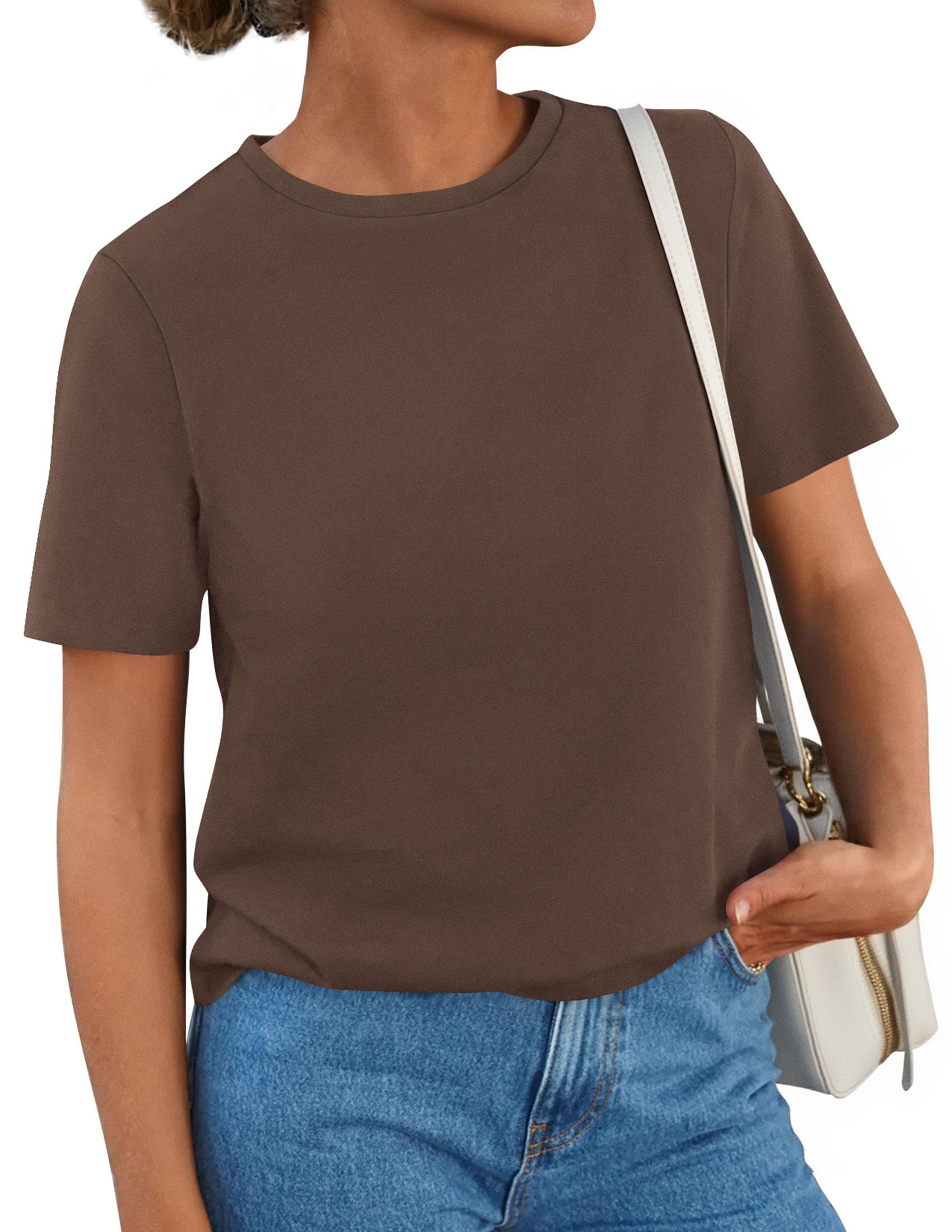 Women's Short Sleeve Cotton Tops Summer Casual T-Shirt 2026