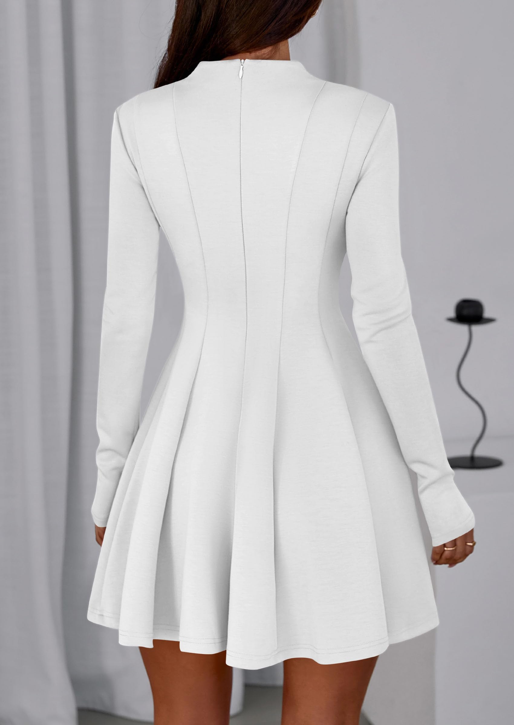 Fall Dresses for Women Long Sleeve Flowy Mini Homecoming Dress