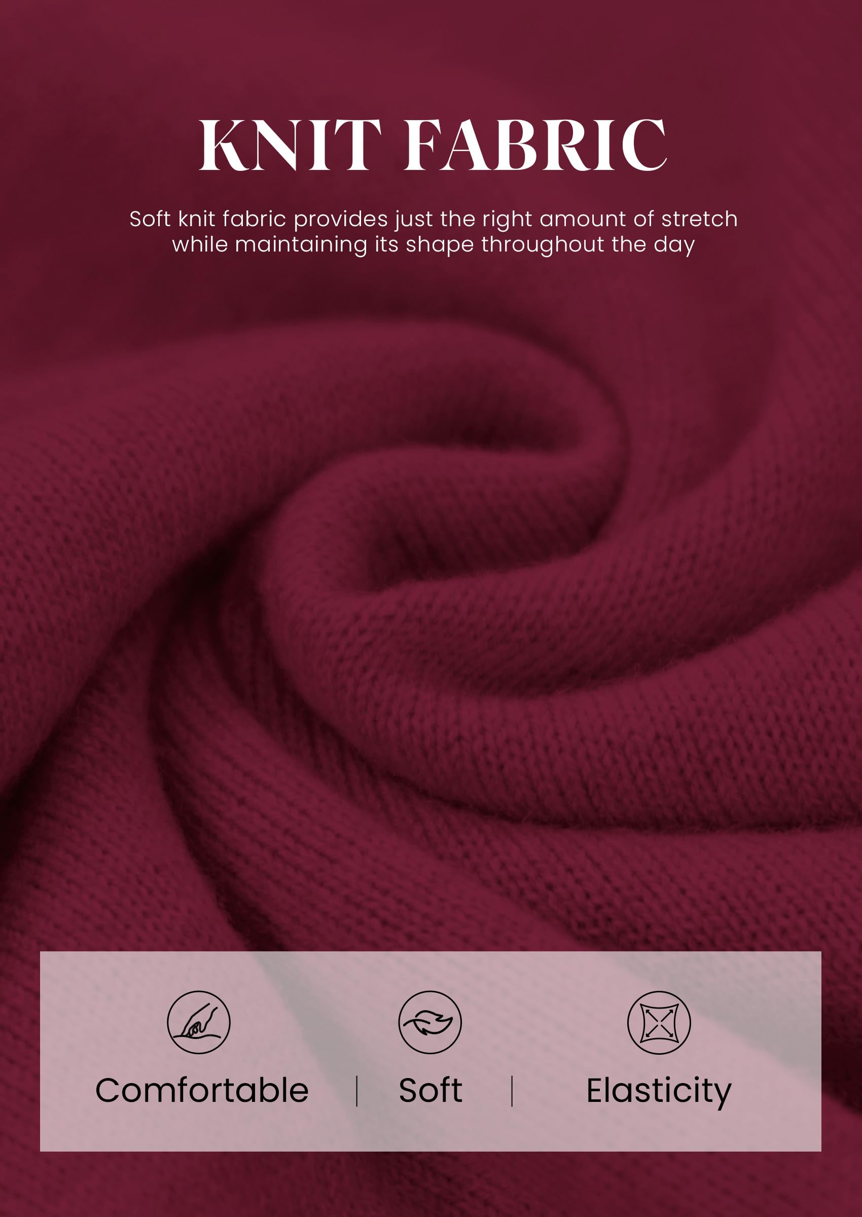 Women Short Sleeve Lightweight Knit Cardigans, Burgundy,S