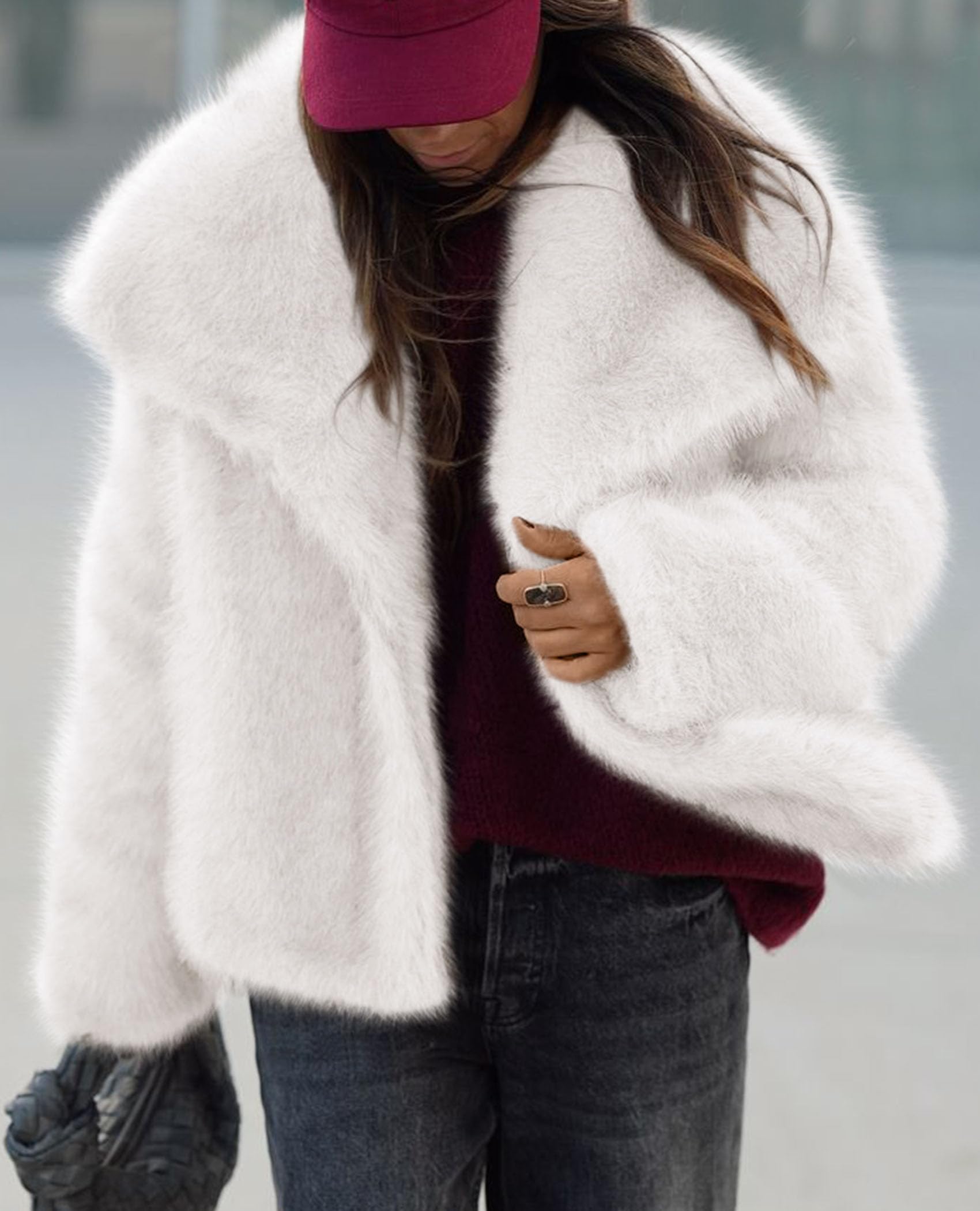 Womens Winter Coats Faux Fur Oversized Jackets