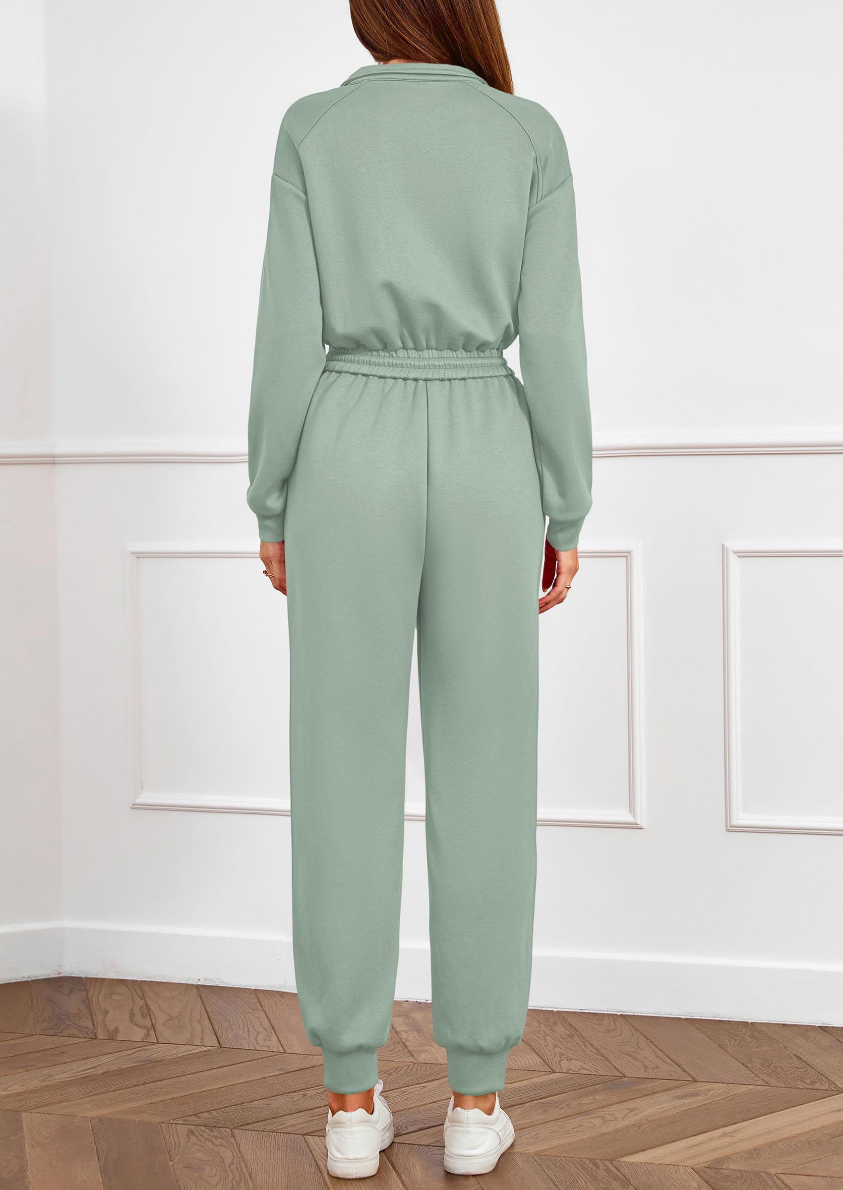 Long Sleeve Jumpsuits for Women Fall One Piece Travel Outfits