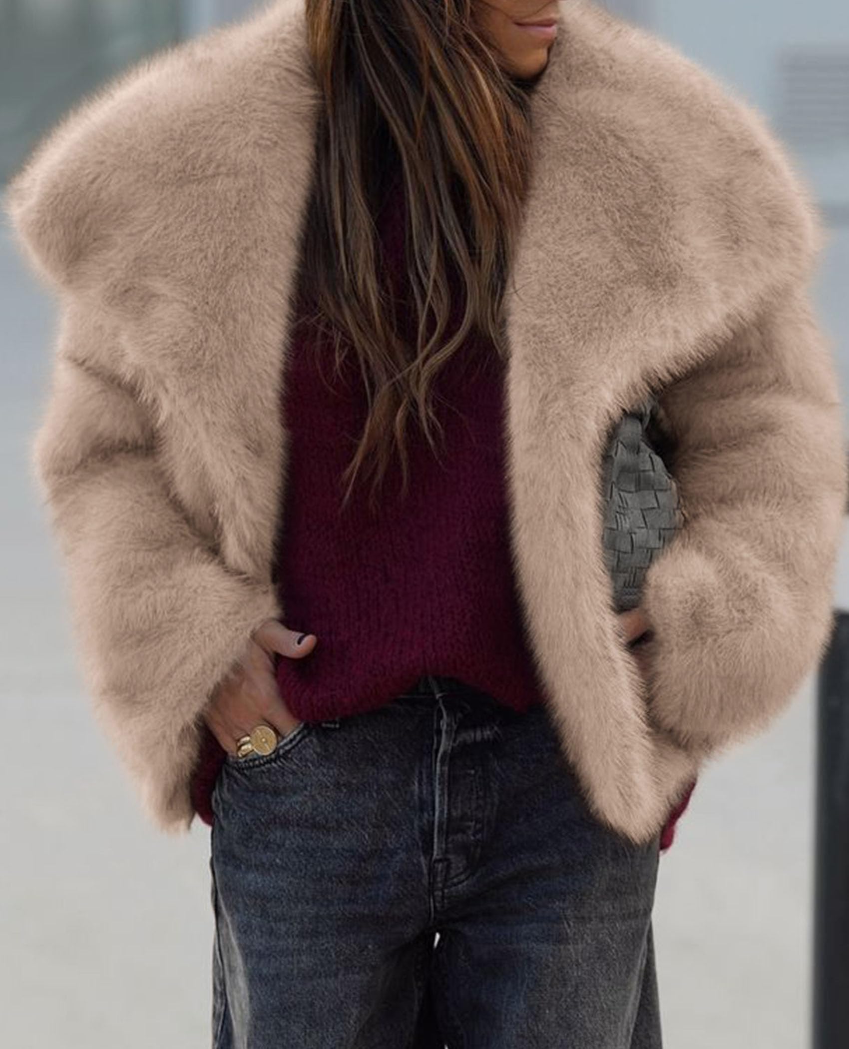 Womens Winter Coats Faux Fur Oversized Jackets