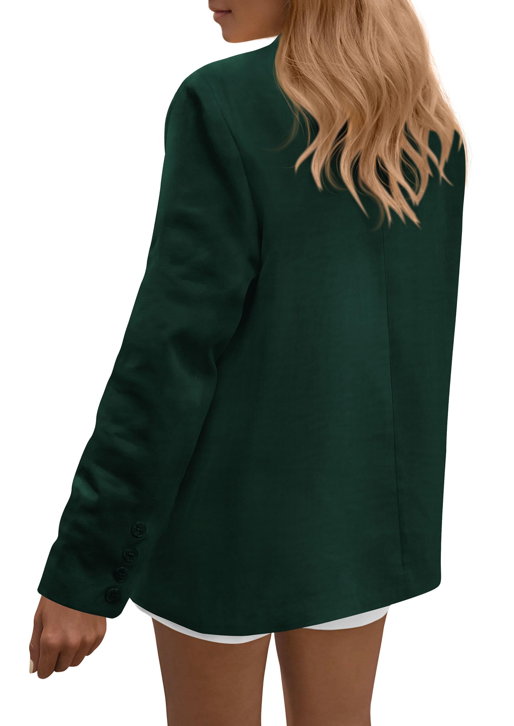Blazers for Women Business Casual Outfits Dark Green,S