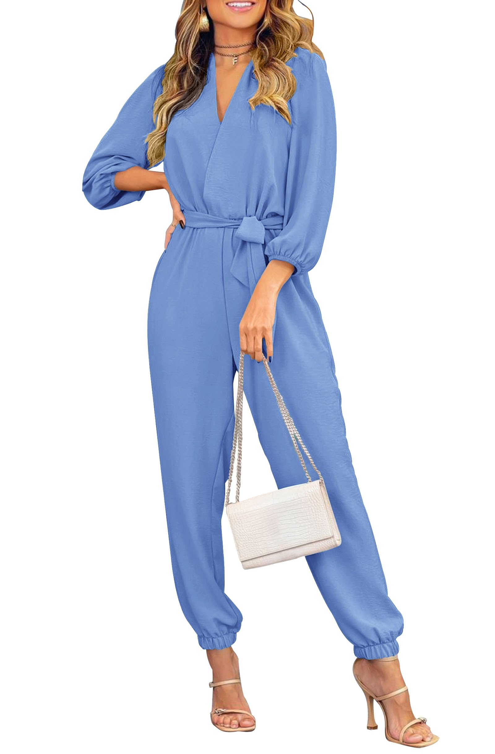 Long Sleeve Jumpsuits for Women Dressy Casual Fall Outfits