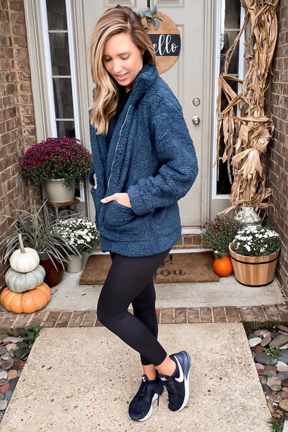 Oversized Sherpa Fleece Jacket Women's Winter Coats Outerwear