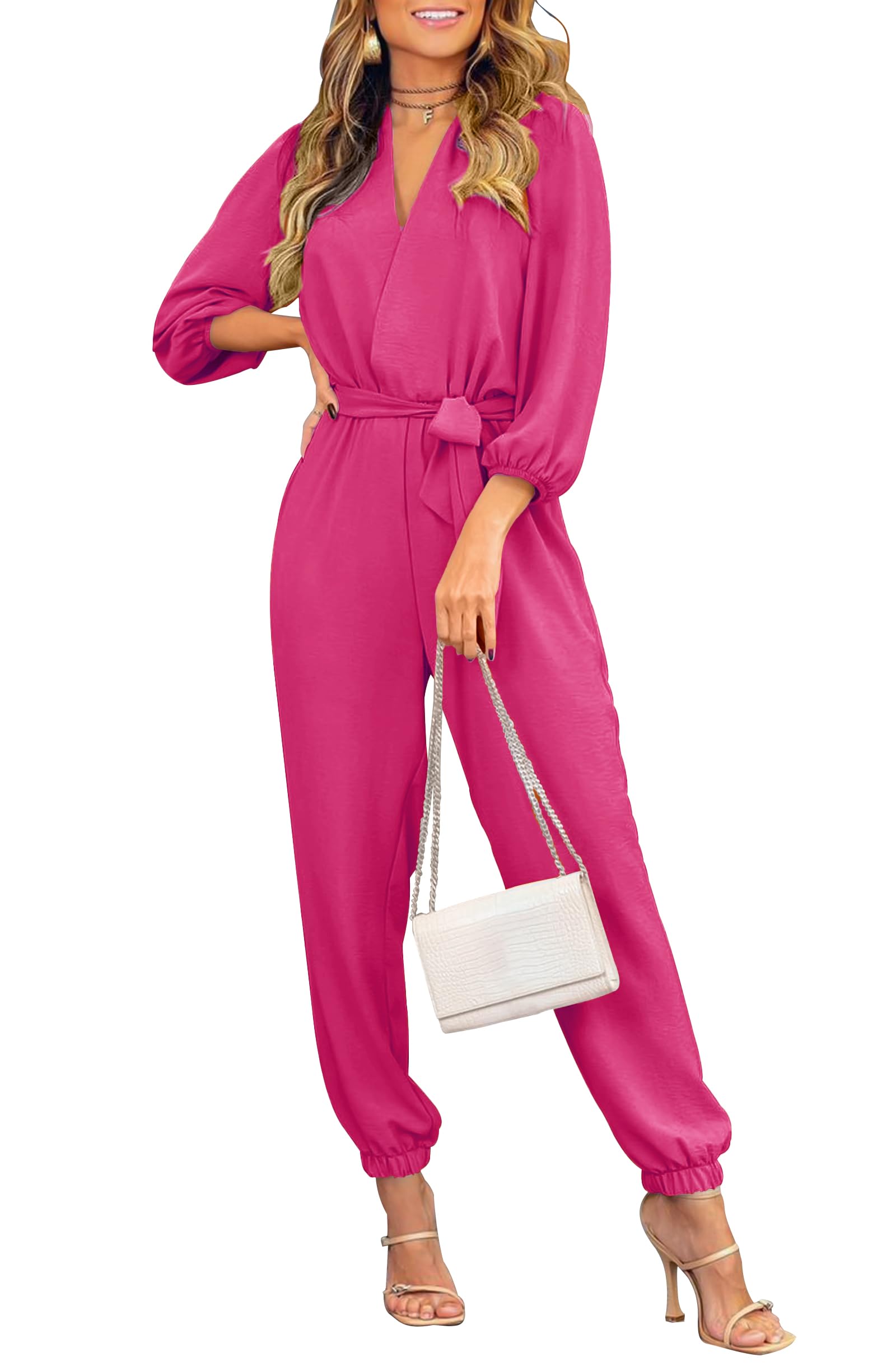 Long Sleeve Jumpsuits for Women Dressy Casual Fall Outfits