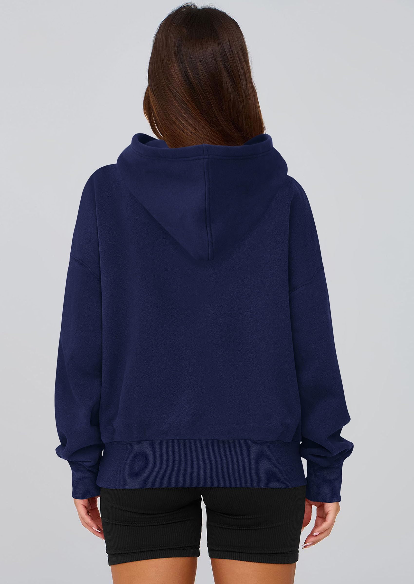 Women's Fall Half Zip Cropped Hoodie Sweatshirt