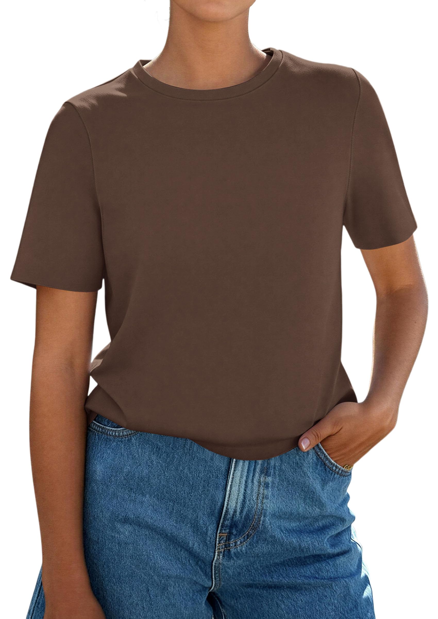 Women's Short Sleeve Cotton Tops Summer Casual T-Shirt 2026