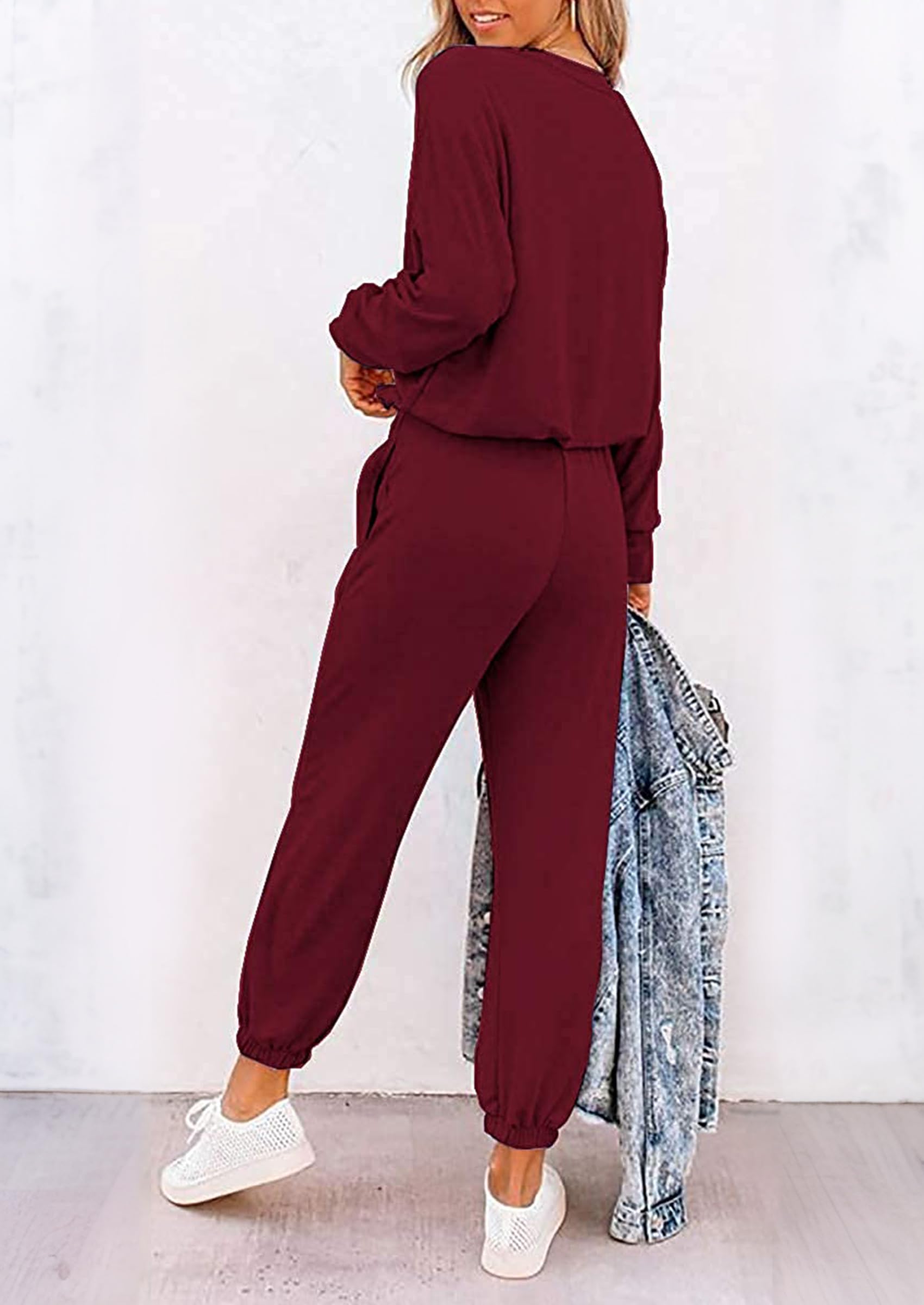 Airport Travel Outfit Women Fall 2 Piece Matching Lounge Sets