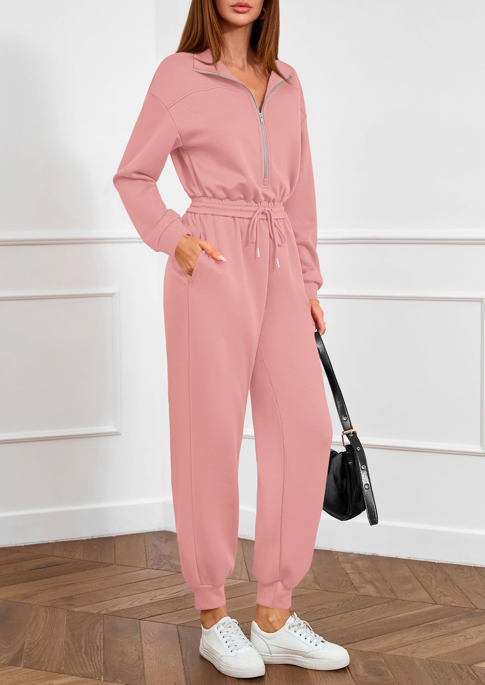 Long Sleeve Jumpsuits for Women Fall One Piece Travel Outfits
