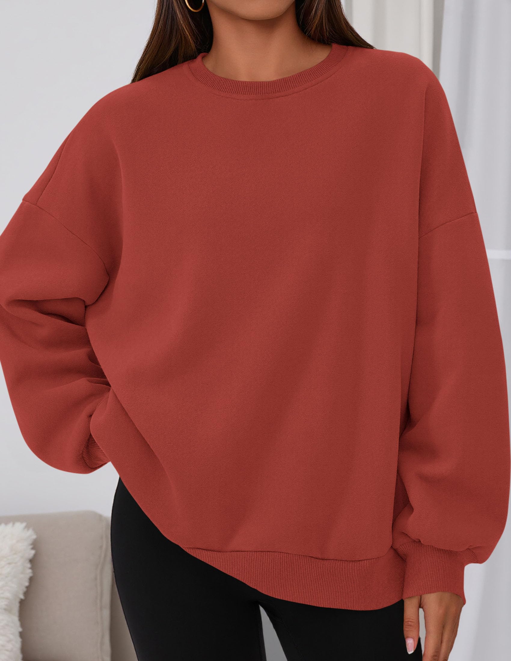 Womens Oversized Crewneck Sweatshirt 2026 Fall Outfits