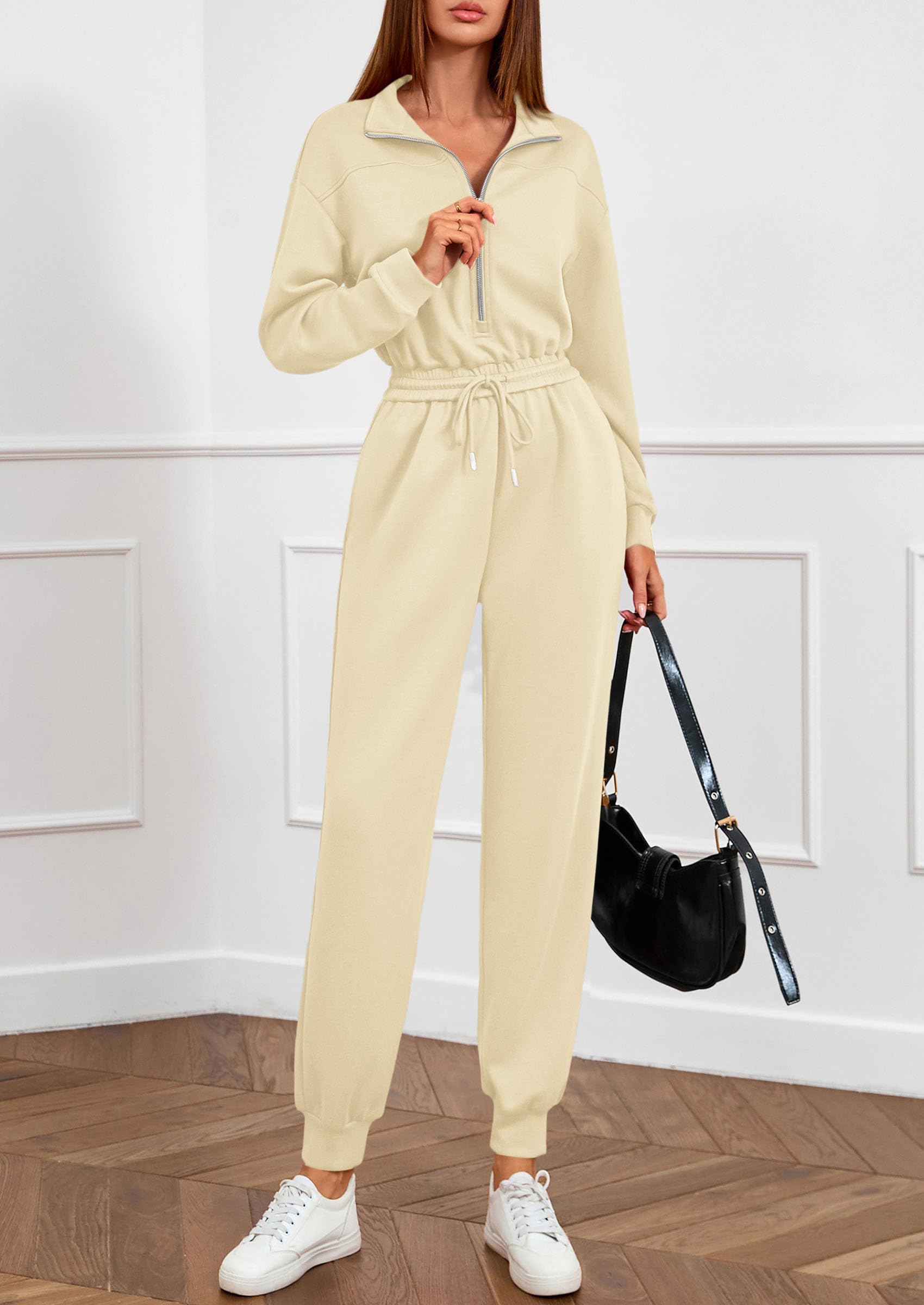 Long Sleeve Jumpsuits for Women Fall One Piece Travel Outfits