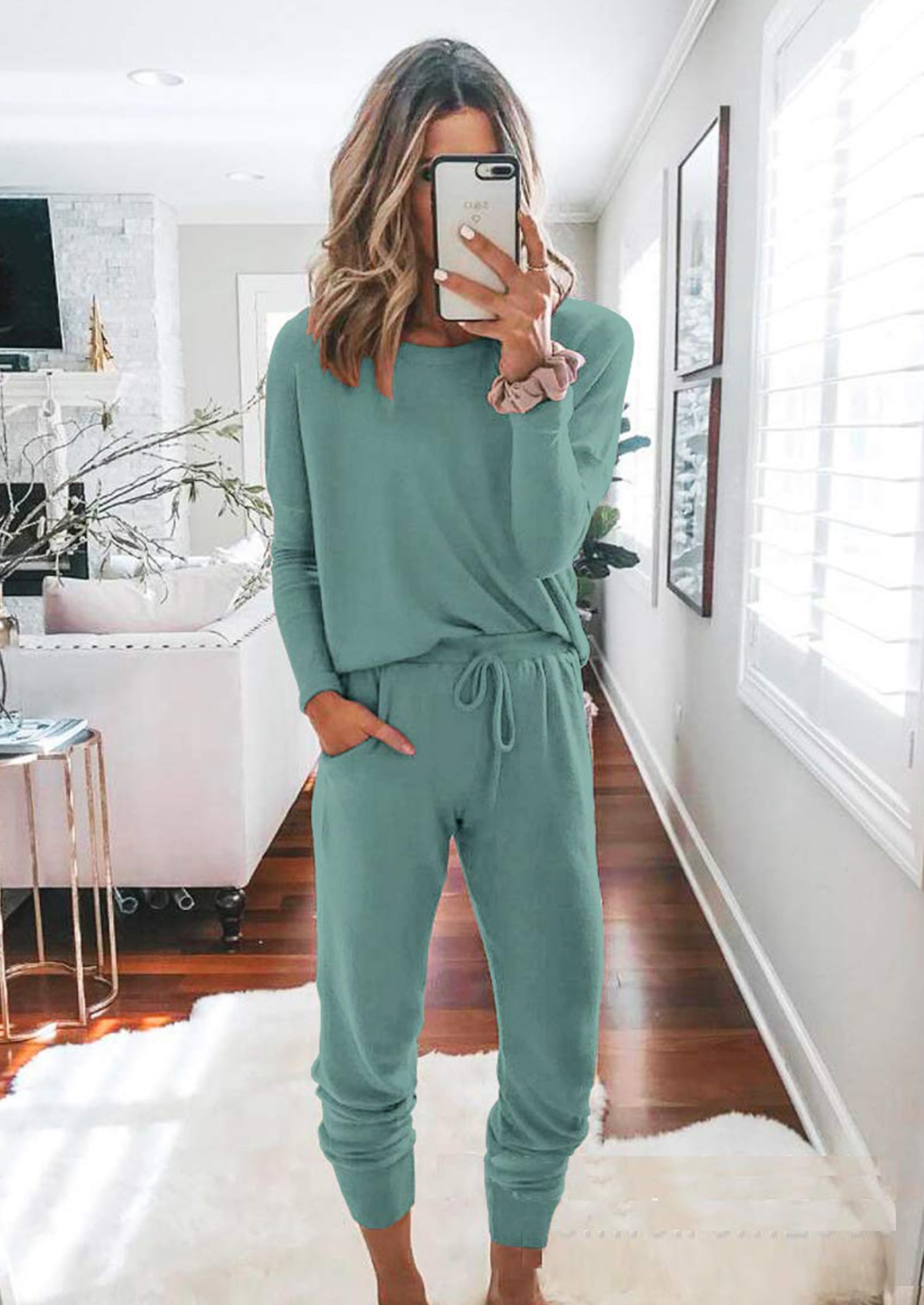 Airport Travel Outfit Women Fall 2 Piece Matching Lounge Sets