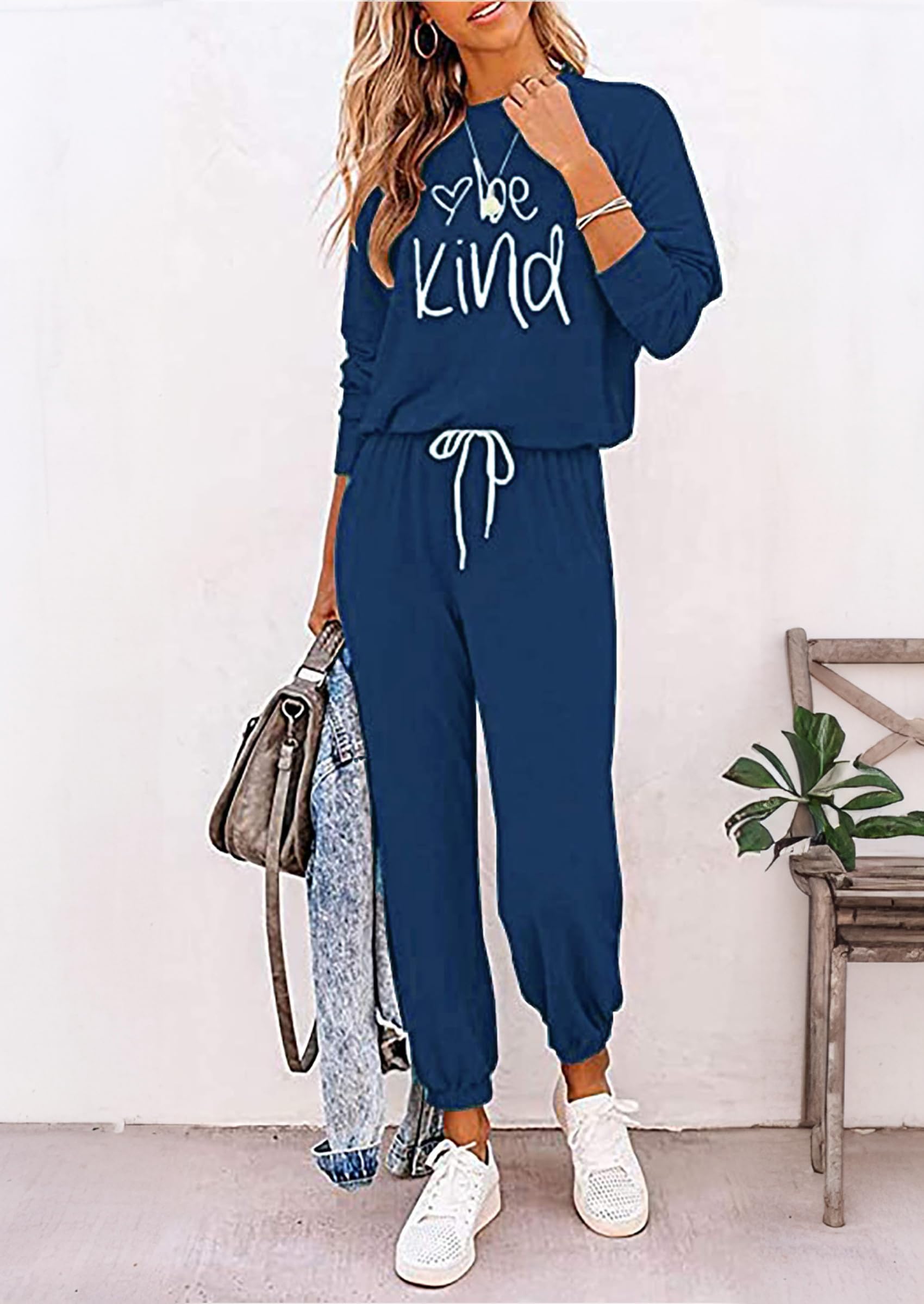 Airport Travel Outfit Women Fall 2 Piece Matching Lounge Sets