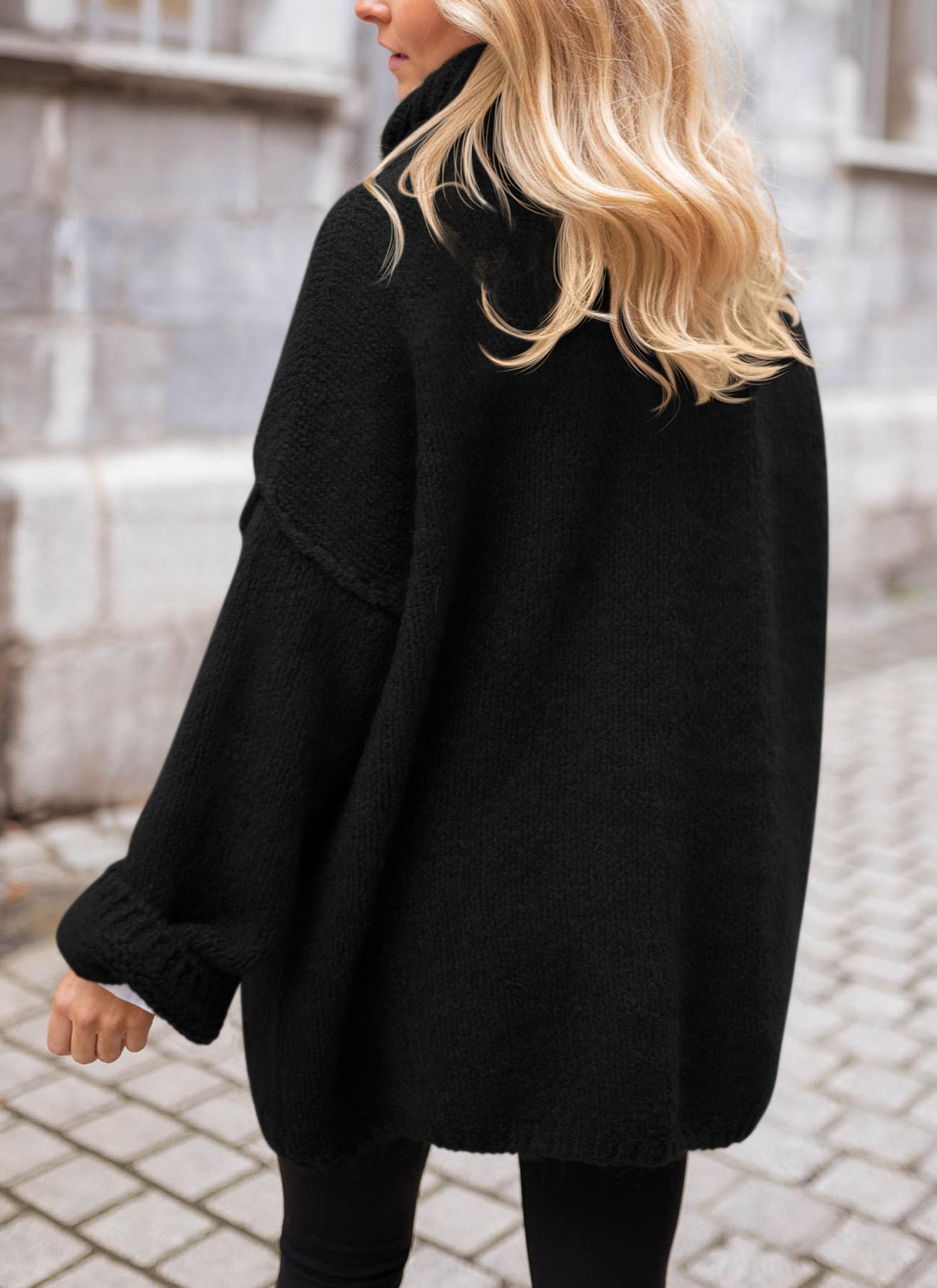 Women's Cozy Chunky Knit Oversized Fall Turtleneck Sweaters