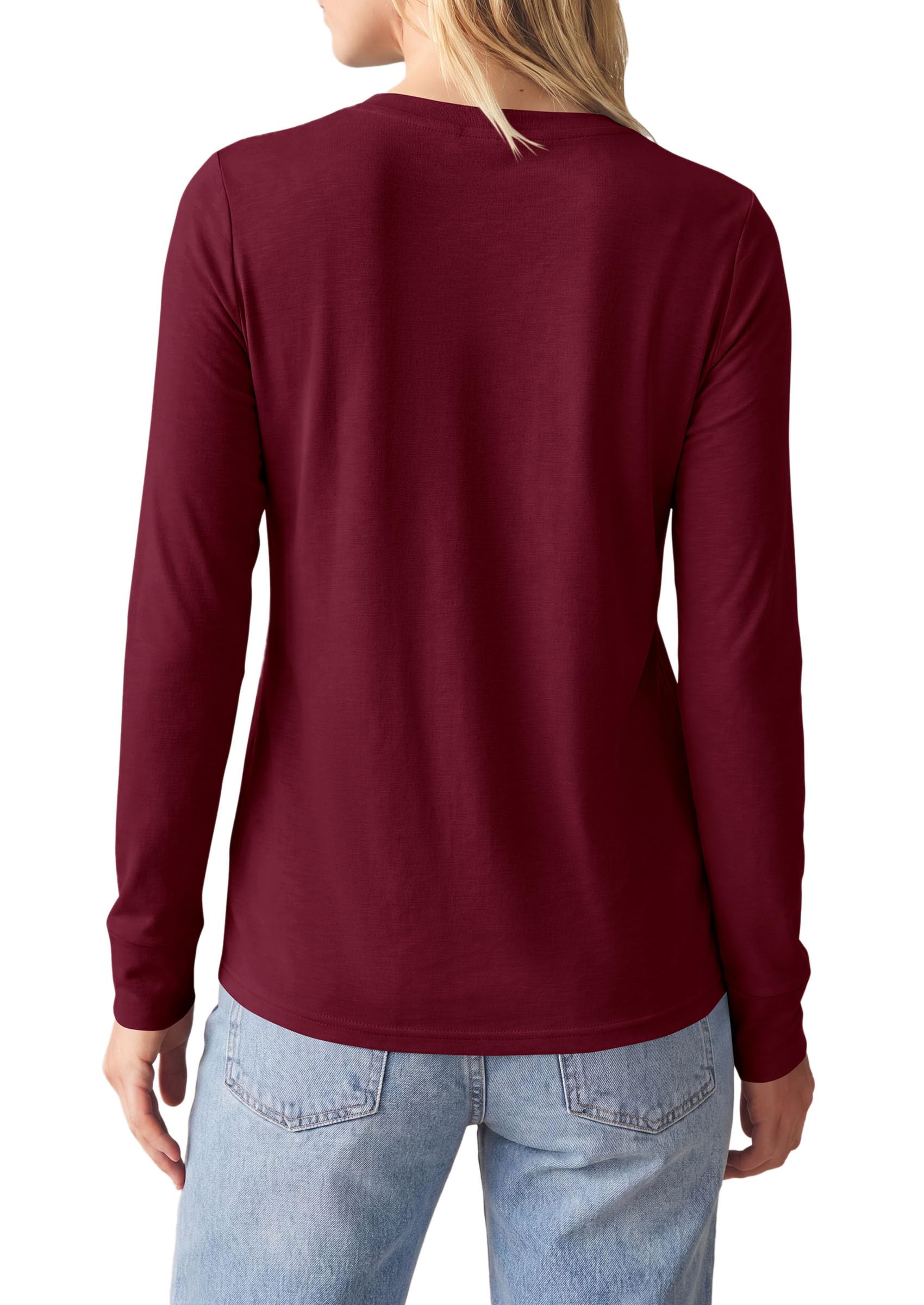 Long Sleeve Tshirts Shirts for Women Basic Casual Fall Tops