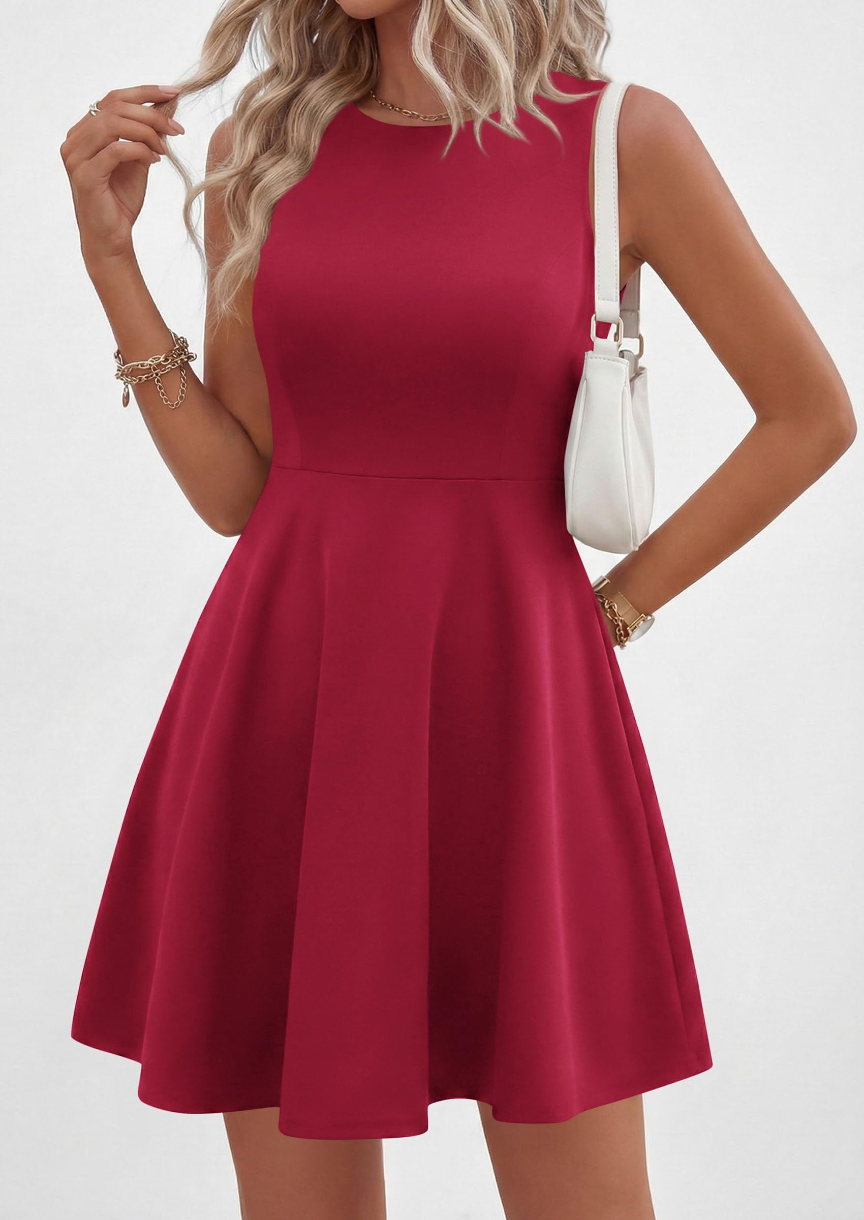 A Line Cocktail Dresses for Women Elegant, Burgundy,S