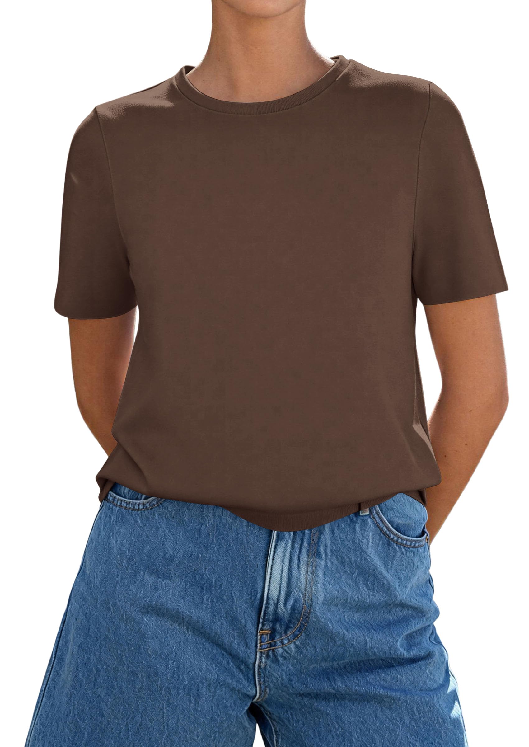 Women's Short Sleeve Cotton Tops Summer Casual T-Shirt 2026