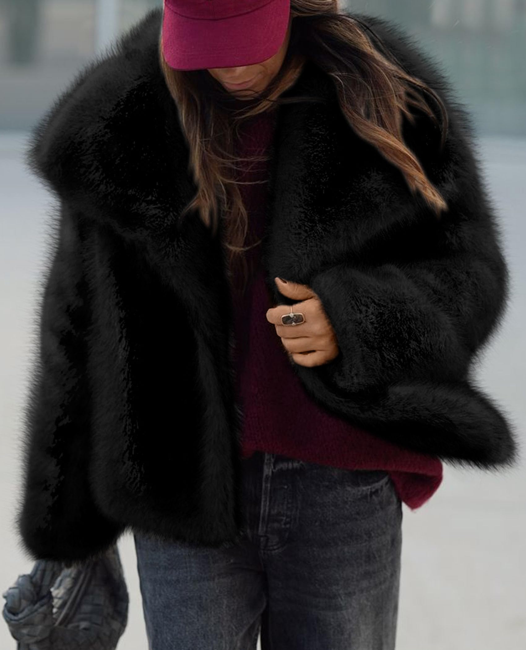 Womens Winter Coats Faux Fur Oversized Jackets
