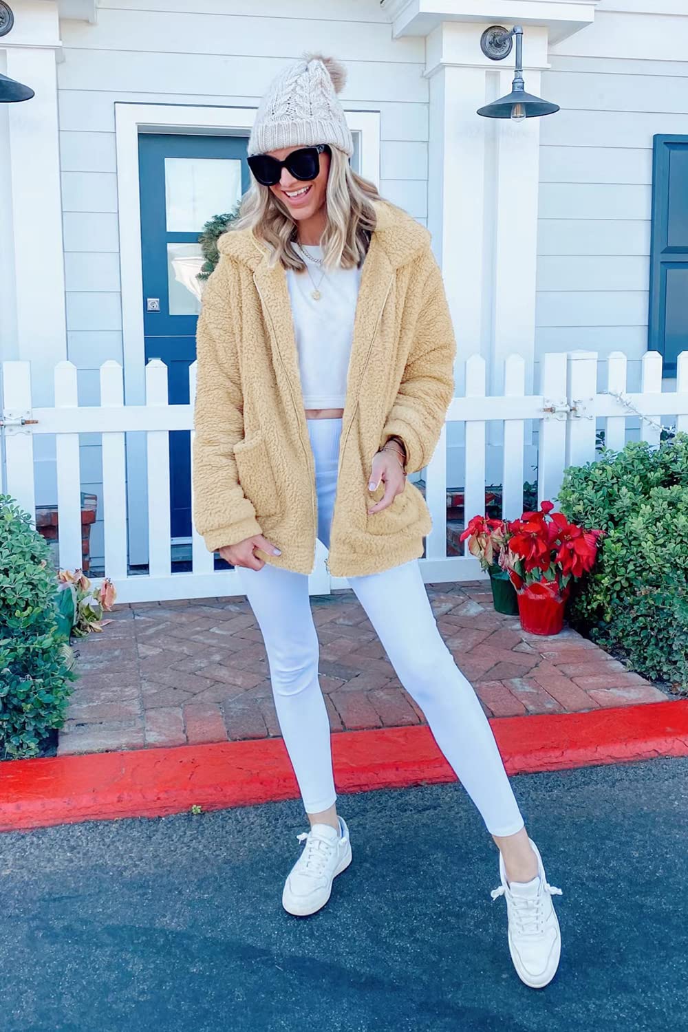 Oversized Sherpa Fleece Jacket Women's Winter Coats Outerwear
