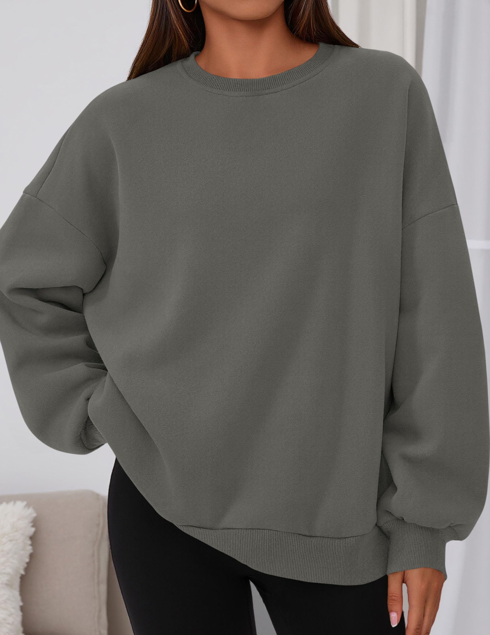 Womens Oversized Crewneck Sweatshirt 2026 Fall Outfits
